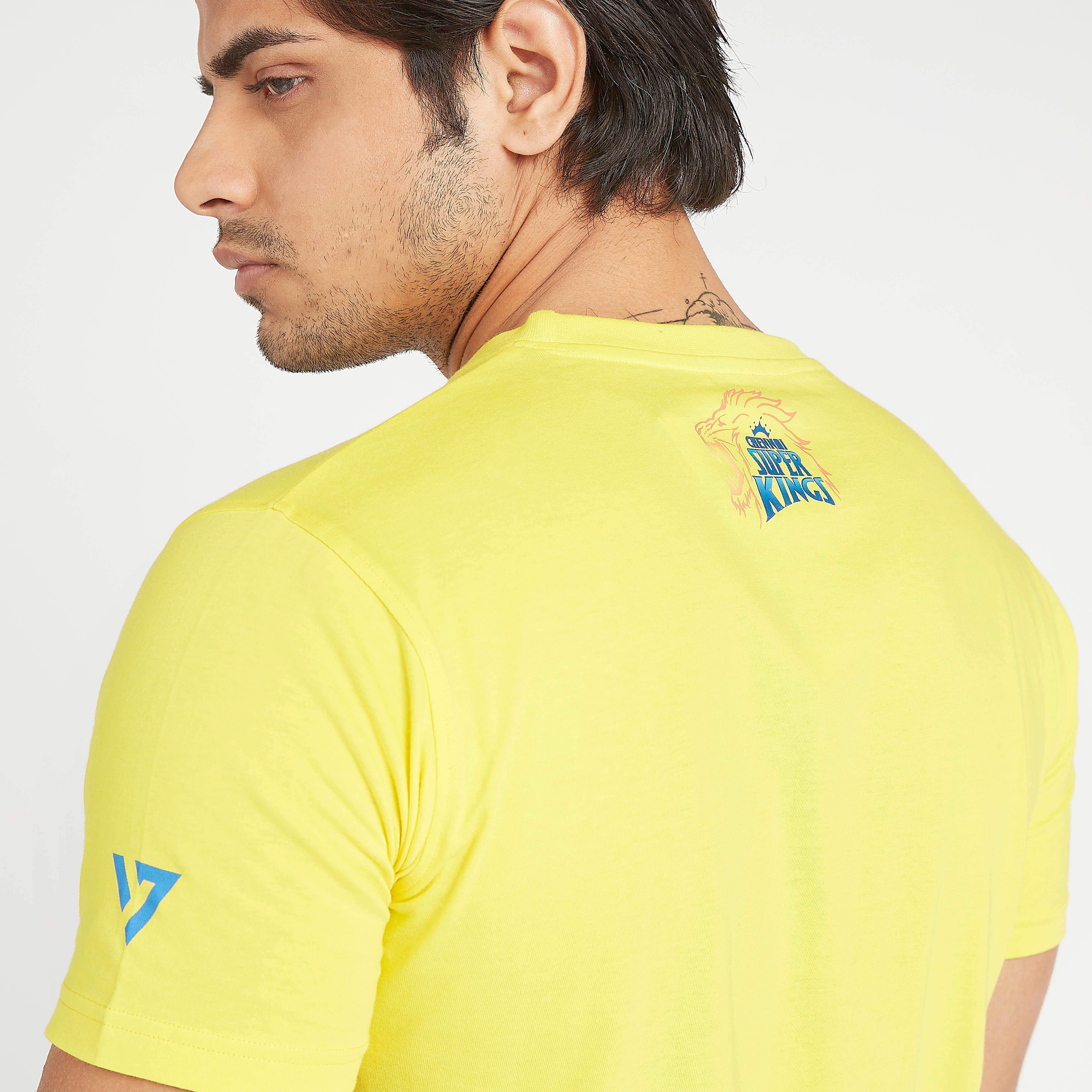 CSK Print IPL T-shirt with Crew Neck-men-clothing-sportswearandactivewear-tshirtsandpolos-image-8