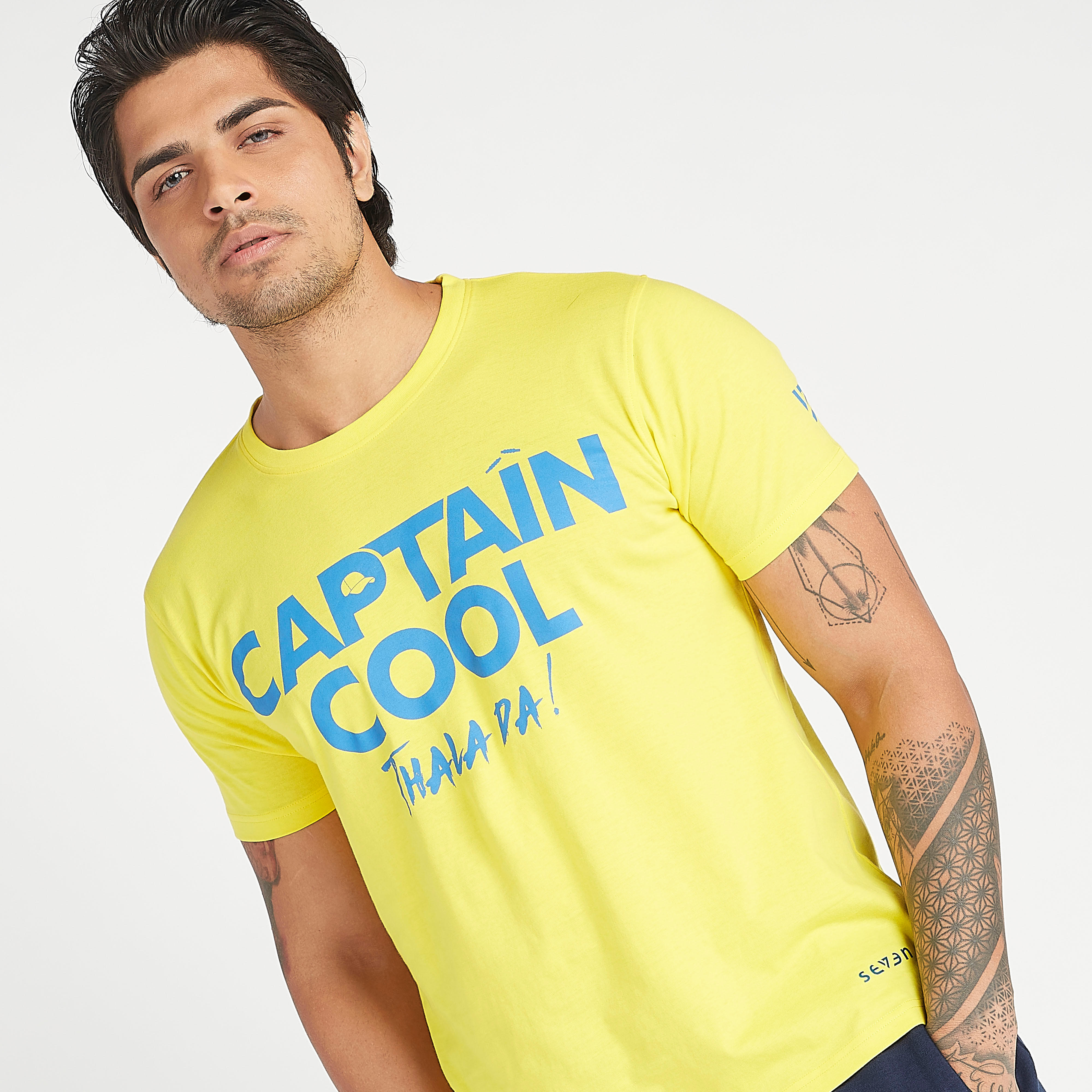 تيشيرت أي بي آل بياقة ضيقة وطبعات سي أس كيه-men-clothing-sportswearandactivewear-tshirtsandpolos-image-1
