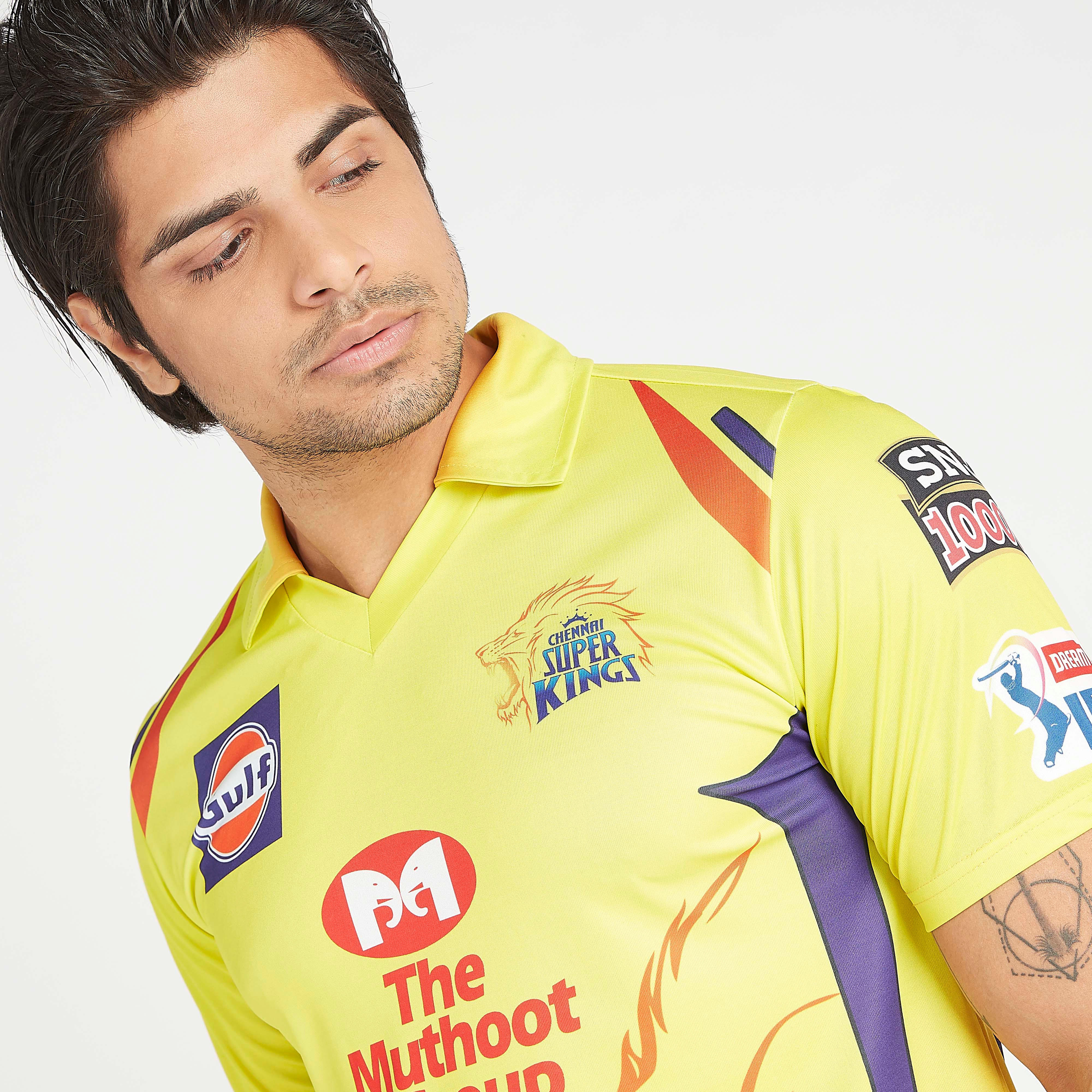 CSK Printed IPL Jersey T-shirt with Collared Neck-men-clothing-sportswearandactivewear-tshirtsandpolos-image-4