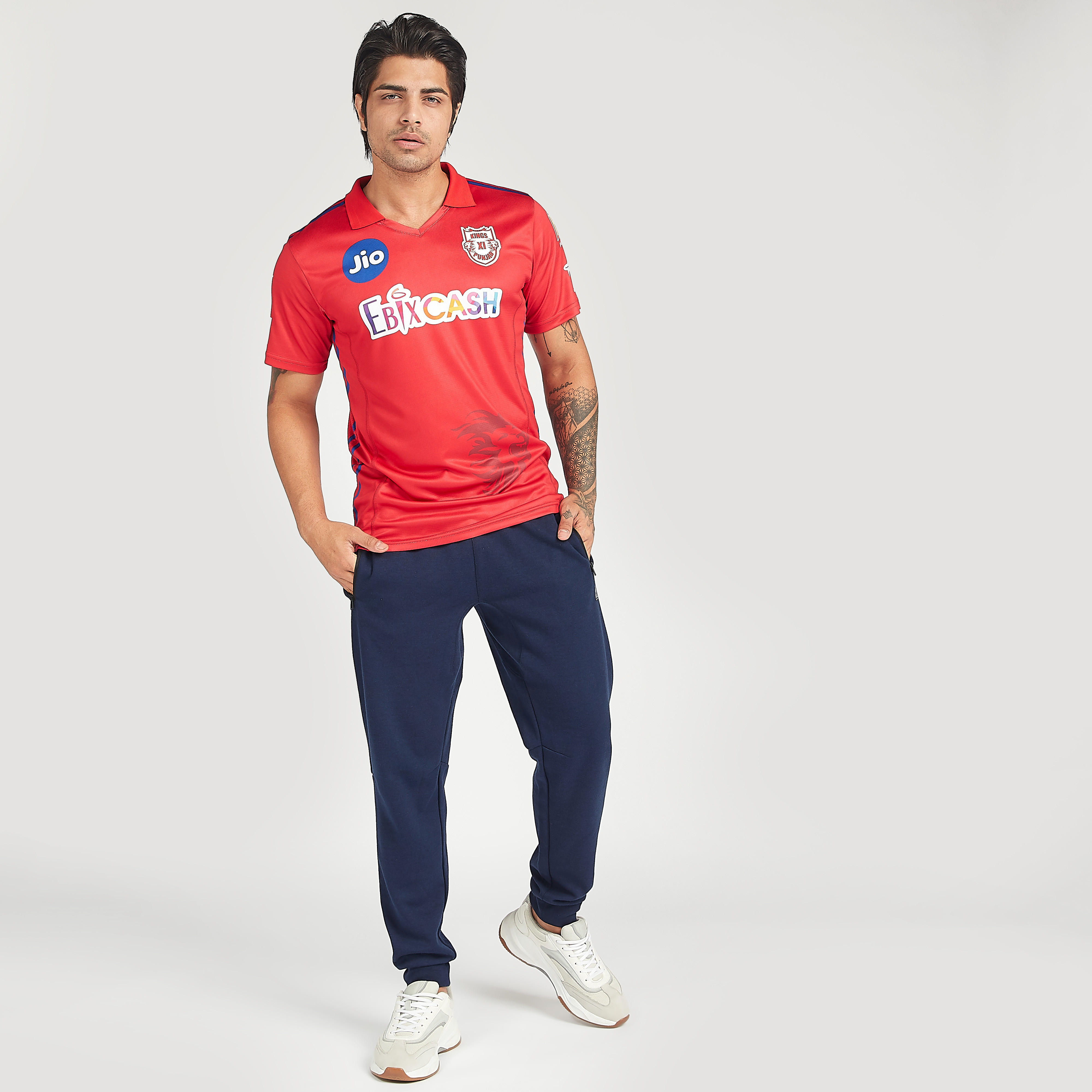 تيشيرت جيرسي أي بي آل بياقة عادية وطبعات كي إكس أي بي-men-clothing-sportswearandactivewear-tshirtsandpolos-image-6