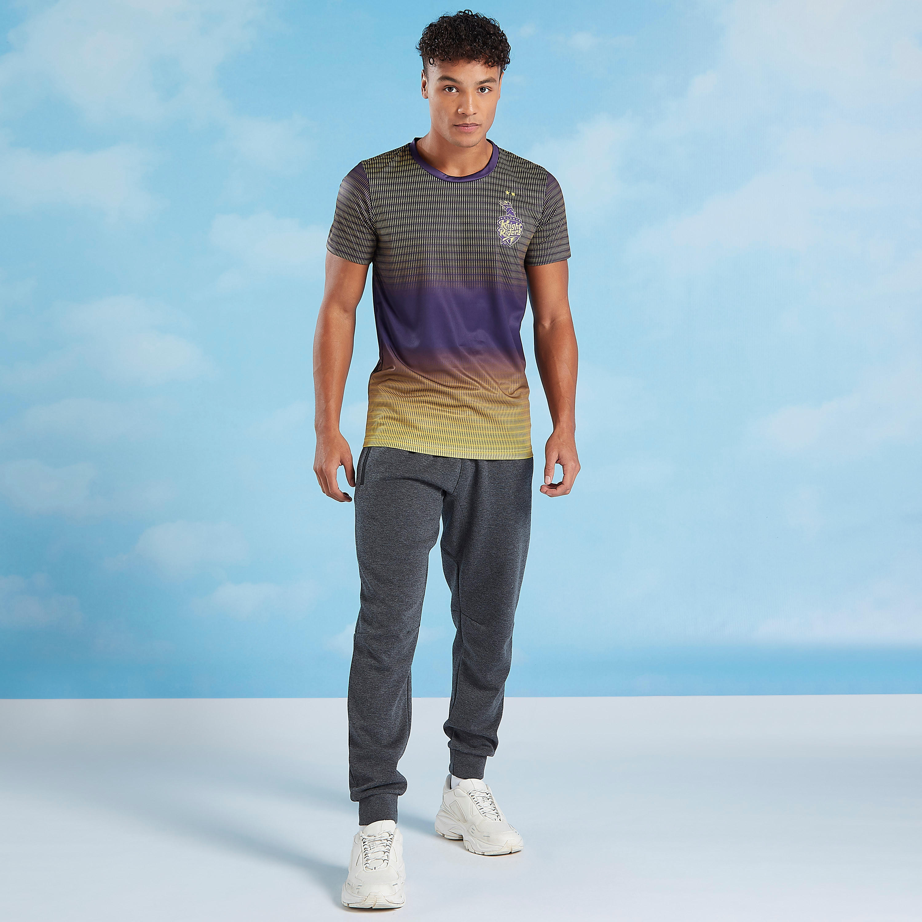 KKR Printed IPL Jersey T-shirt with Crew Neck-men-clothing-sportswearandactivewear-tshirtsandpolos-image-2