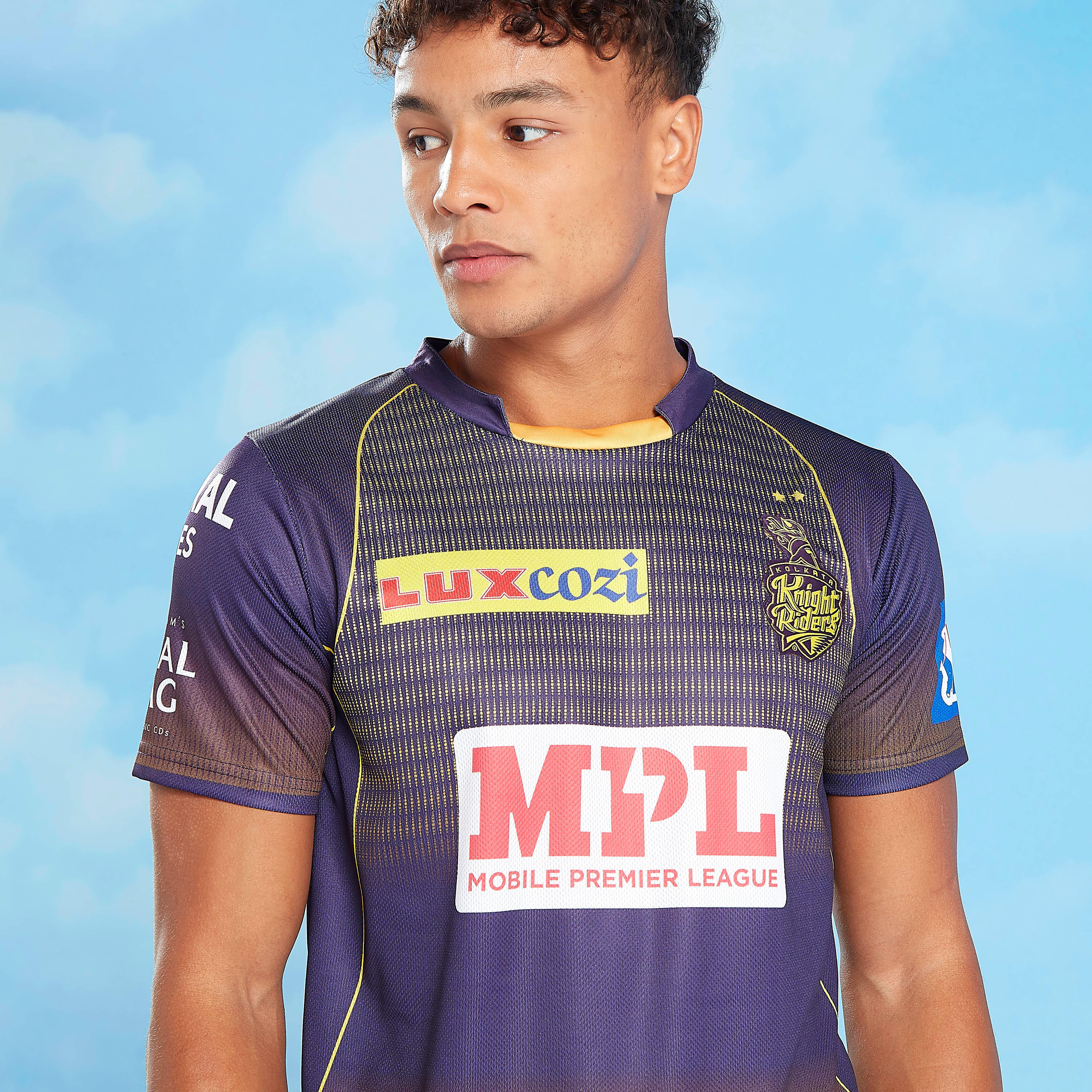 KKR Printed IPL Jersey T-shirt with Crew Neck-men-clothing-sportswearandactivewear-tshirtsandpolos-image-1