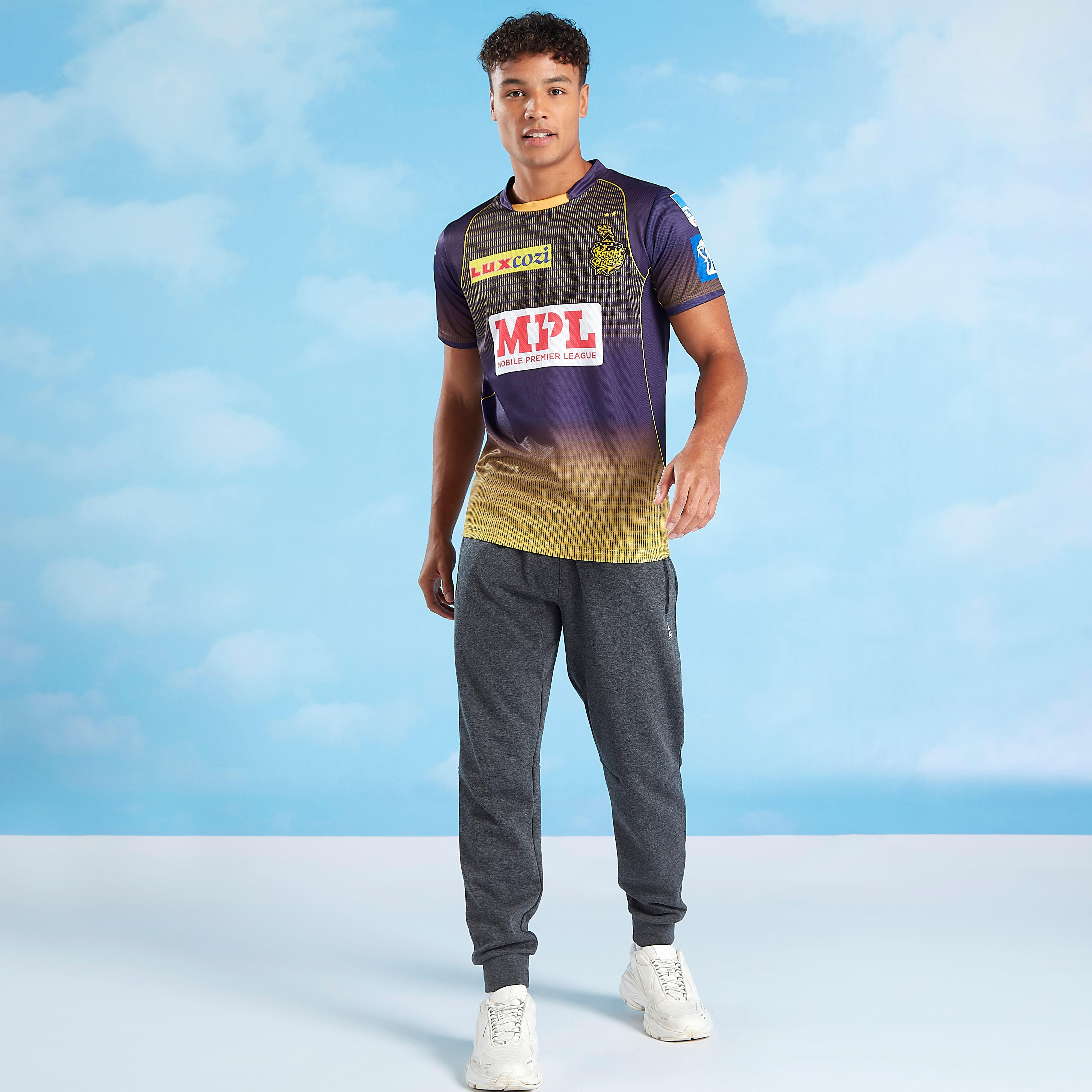 KKR Printed IPL Jersey T-shirt with Crew Neck-men-clothing-sportswearandactivewear-tshirtsandpolos-image-2