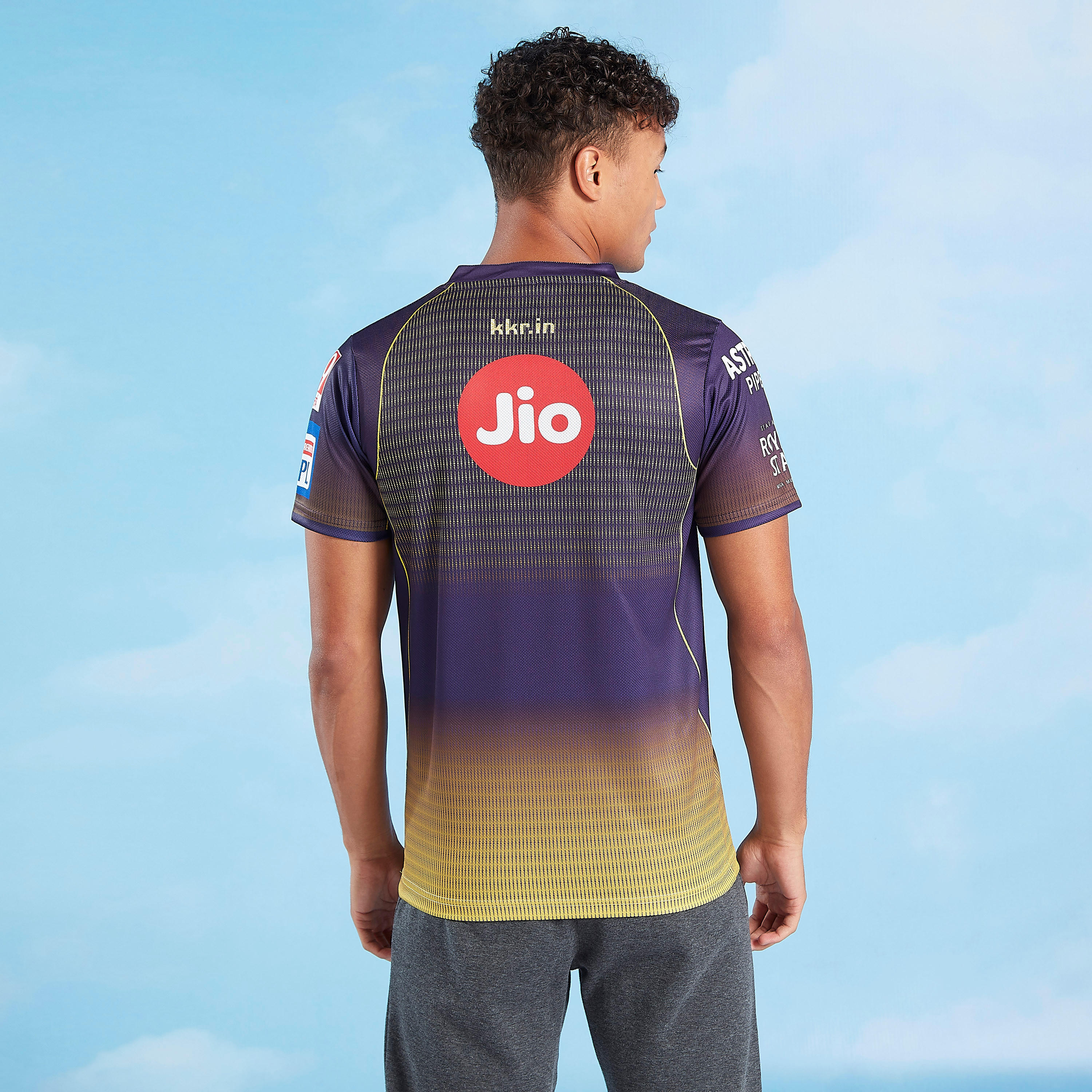 KKR Printed IPL Jersey T-shirt with Crew Neck-men-clothing-sportswearandactivewear-tshirtsandpolos-image-4
