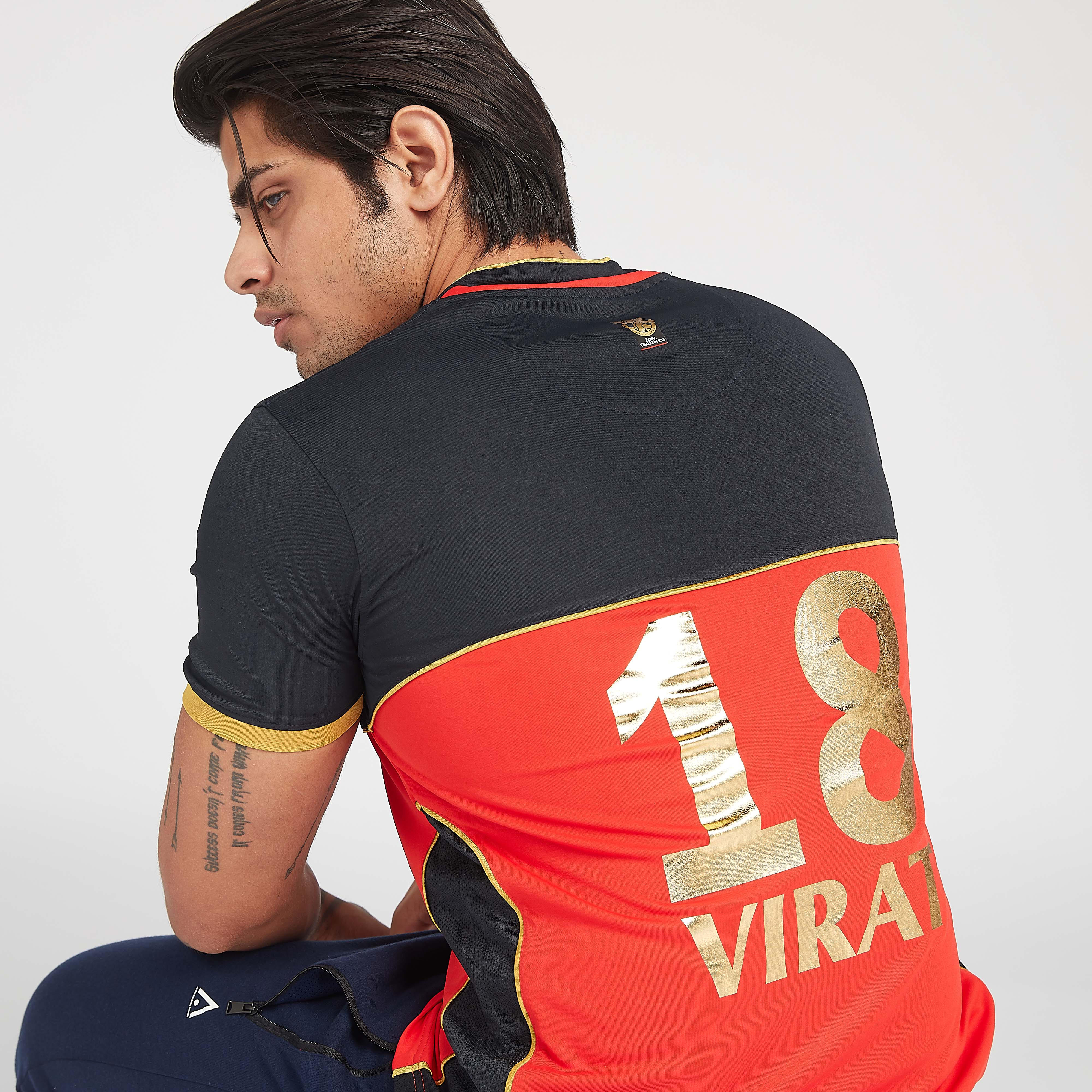 RCB Printed IPL Jersey T-shirt with Short Sleeves - Virat-men-clothing-sportswearandactivewear-tshirtsandpolos-image-2