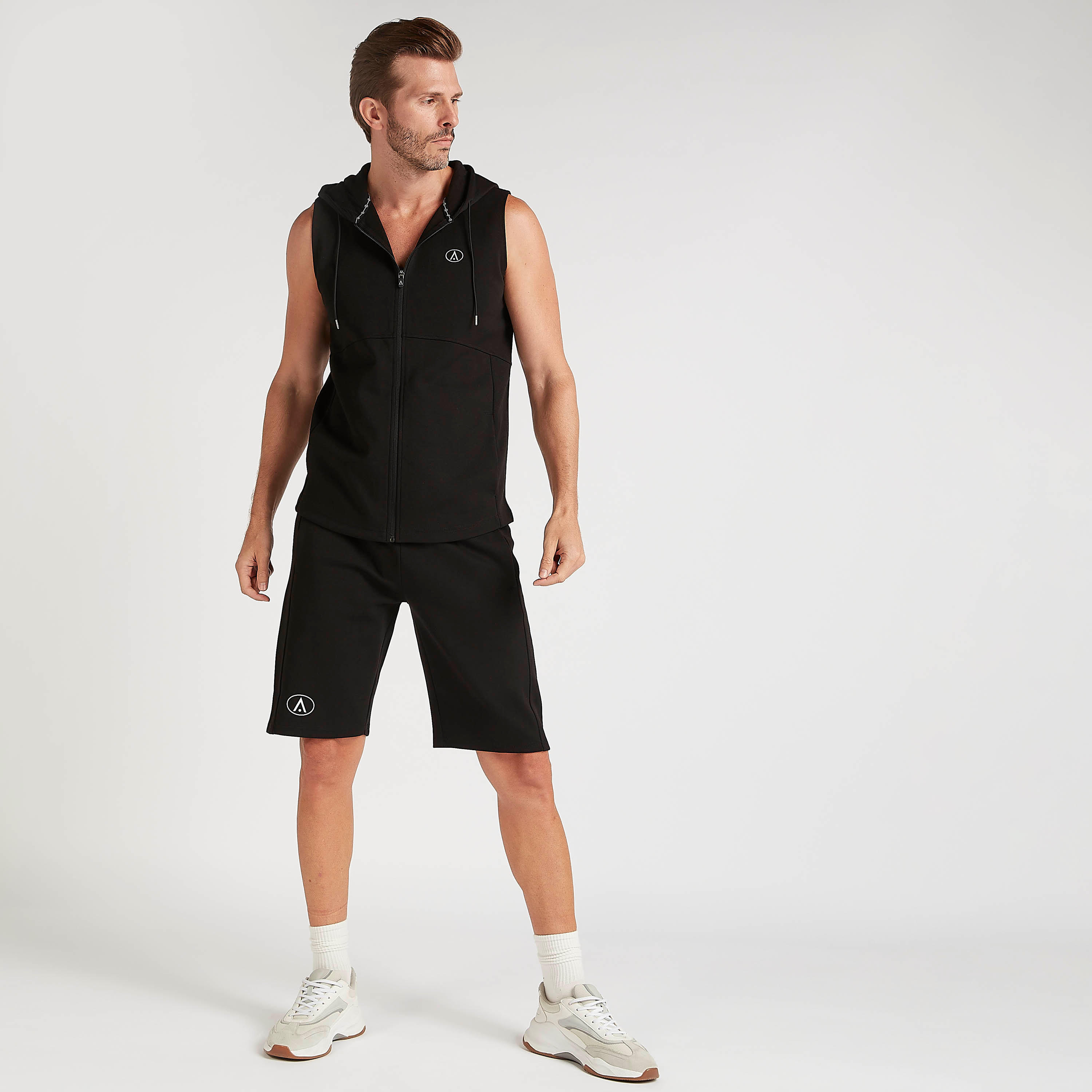 Solid Zip Through Sleeveless Hoodie with Pockets-men-winterwear-hoodiesandsweatshirts-image-6