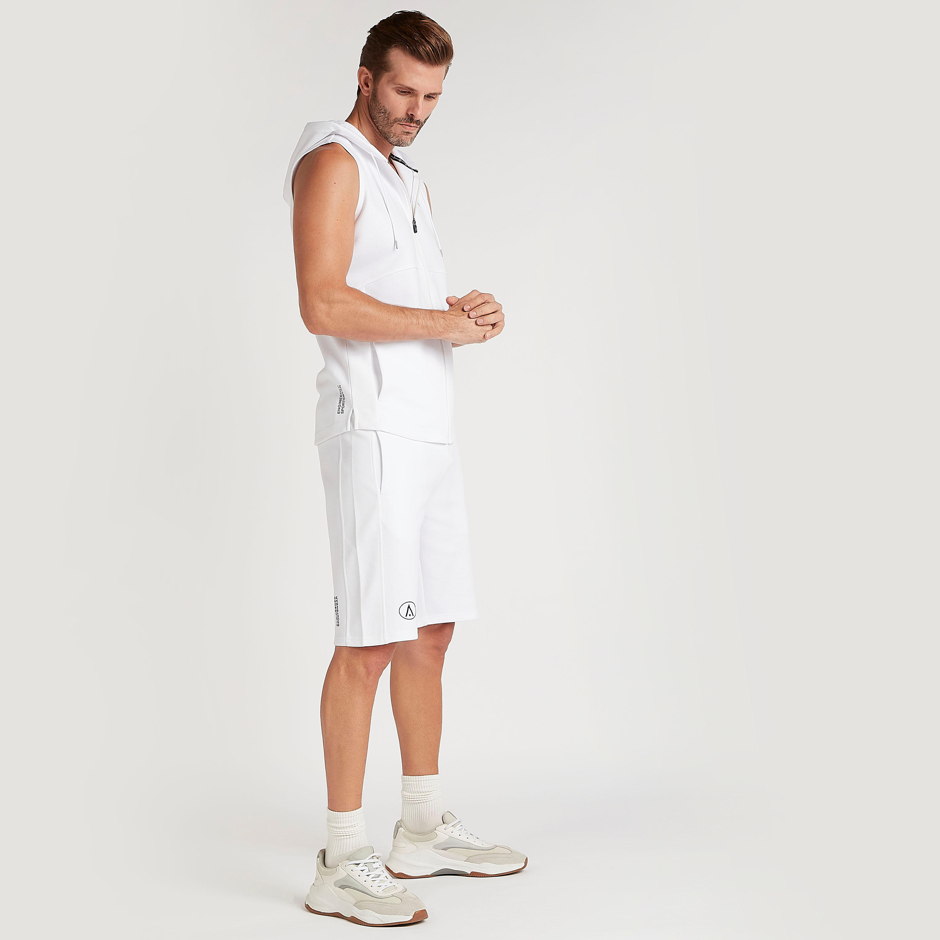 Solid Shorts with Pockets and Drawstring Closure-men-clothing-sportswearandactivewear-bottoms-image-2