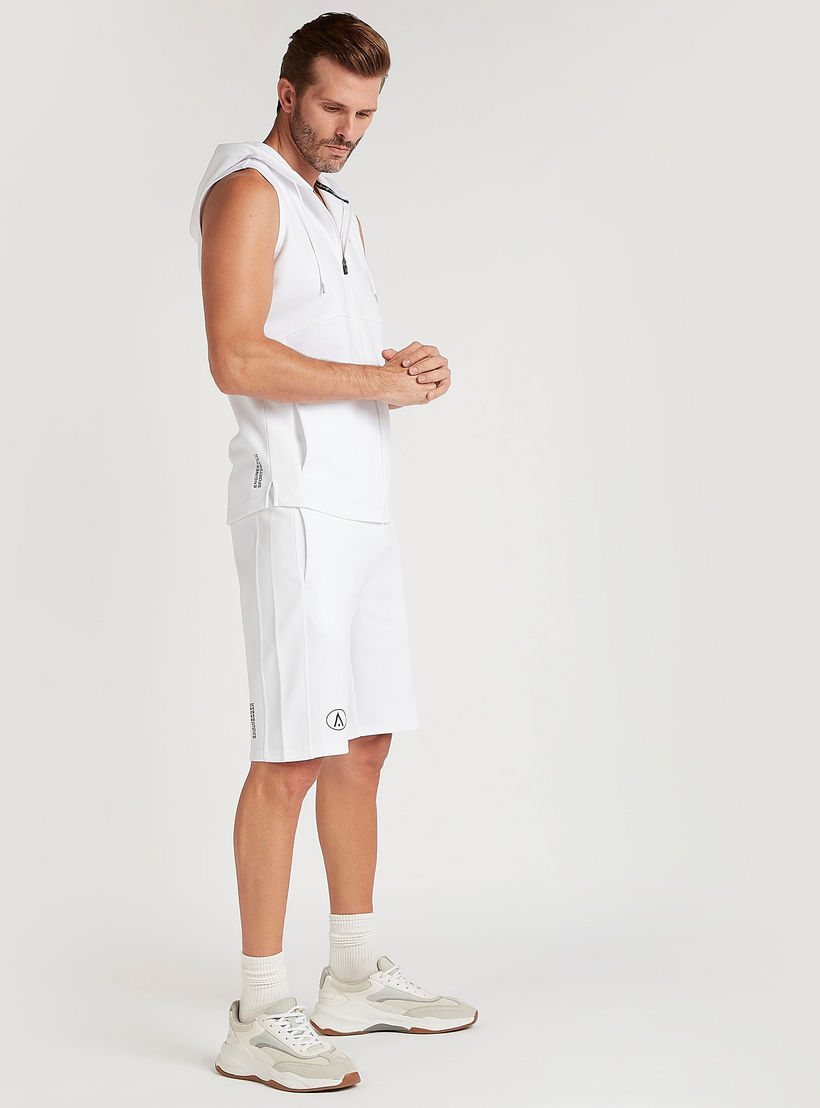 Solid Shorts with Pockets and Drawstring Closure-men-clothing-sportswearandactivewear-bottoms-image-2