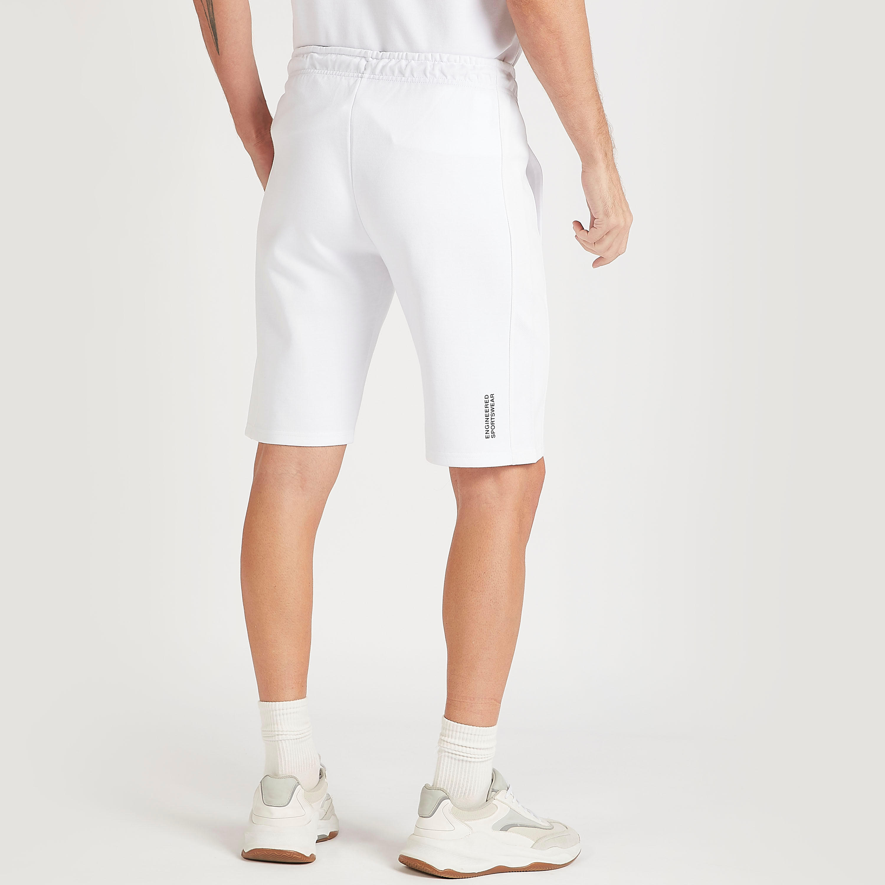 Solid Shorts with Pockets and Drawstring Closure-men-clothing-sportswearandactivewear-bottoms-image-4