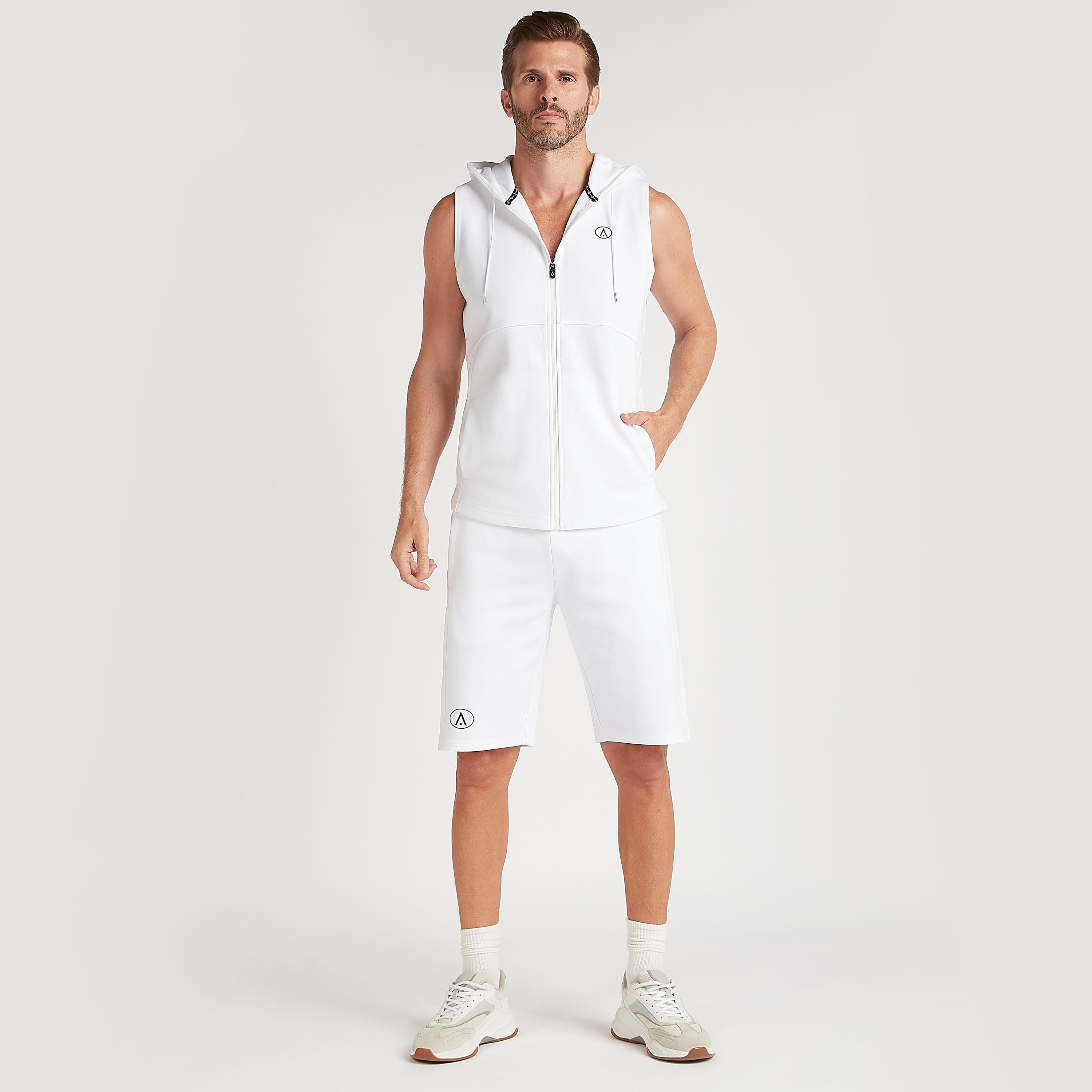 Solid Shorts with Pockets and Drawstring Closure-men-clothing-sportswearandactivewear-bottoms-image-6