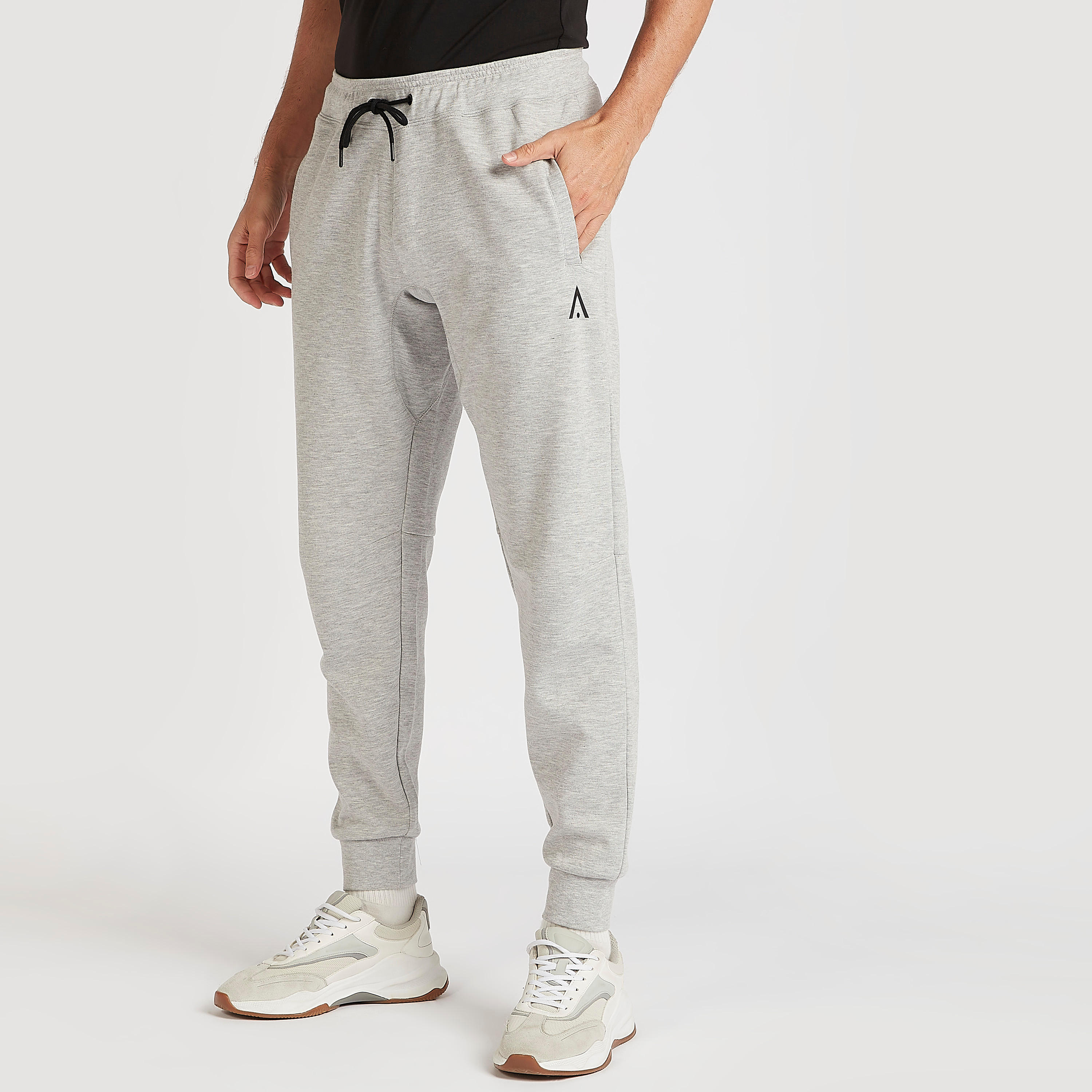 Track Pants with Elasticated Drawstring Waist and Pockets-men-clothing-sportswearandactivewear-bottoms-image-1