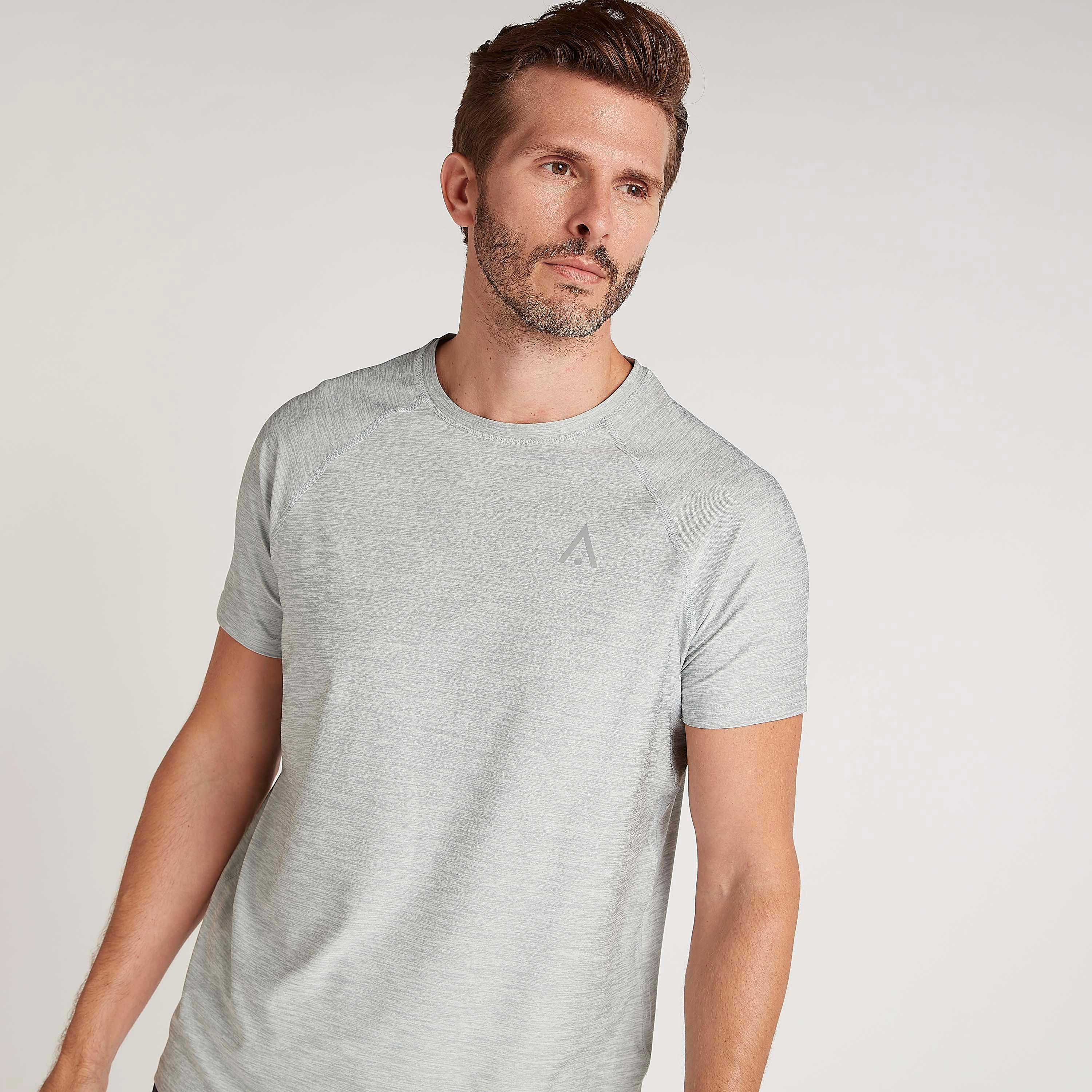 Solid Crew Neck T-shirt with Short Sleeves-men-clothing-sportswearandactivewear-tshirtsandpolos-image-1