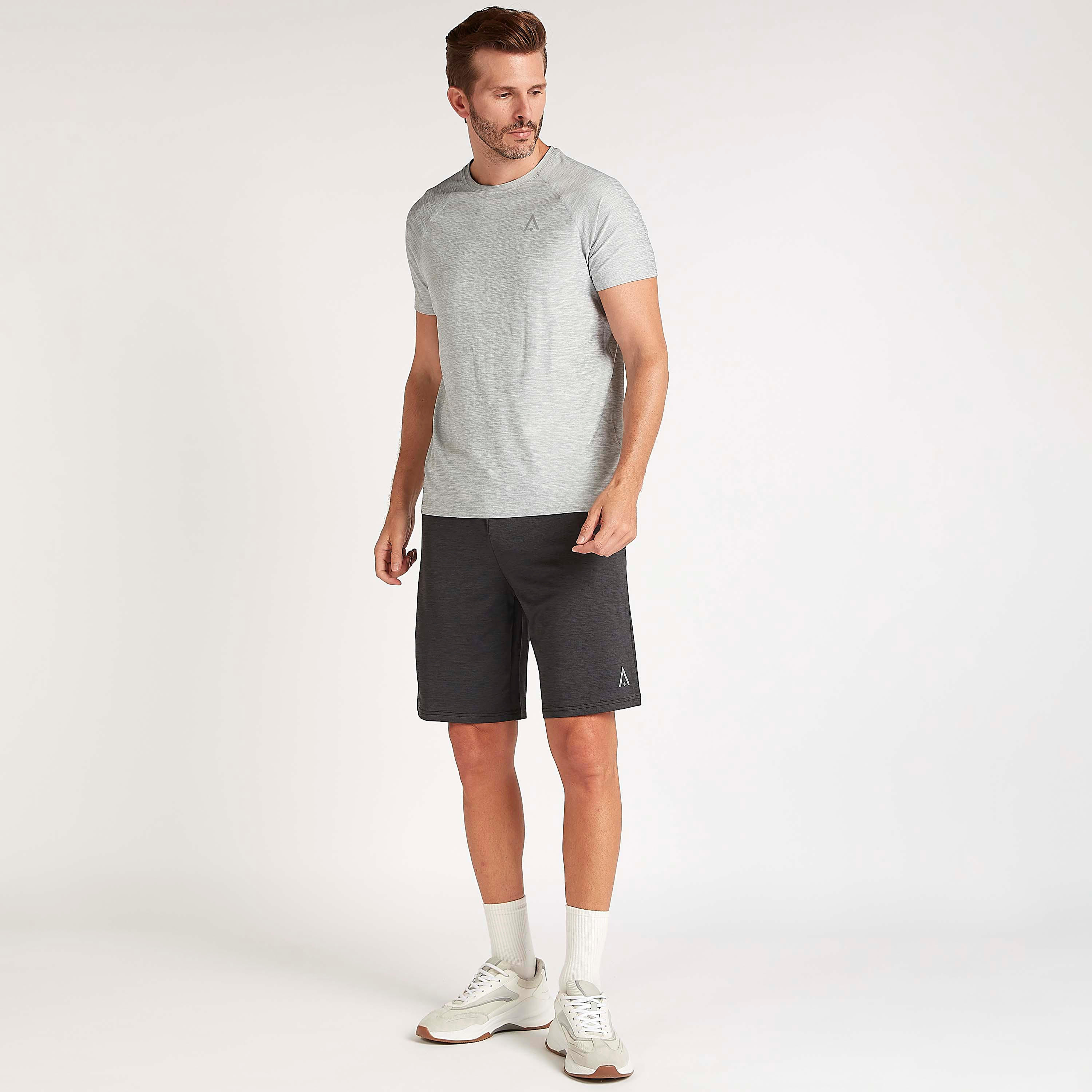 Solid Crew Neck T-shirt with Short Sleeves-men-clothing-sportswearandactivewear-tshirtsandpolos-image-2