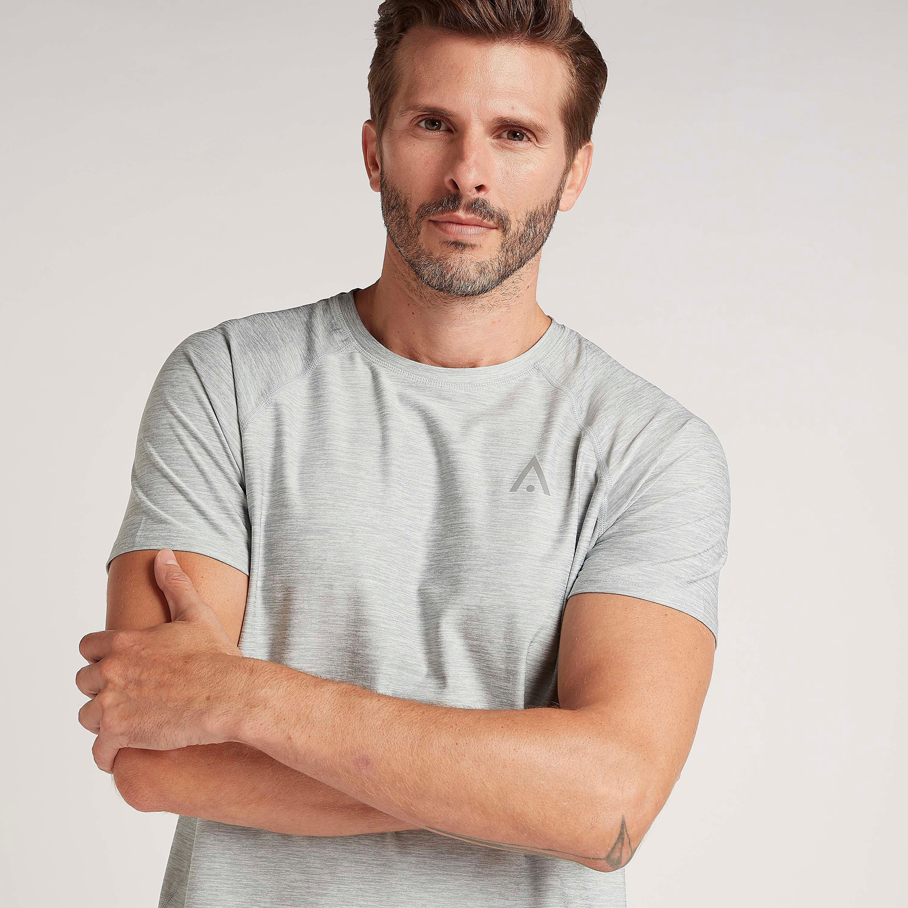 Solid Crew Neck T-shirt with Short Sleeves-men-clothing-sportswearandactivewear-tshirtsandpolos-image-3