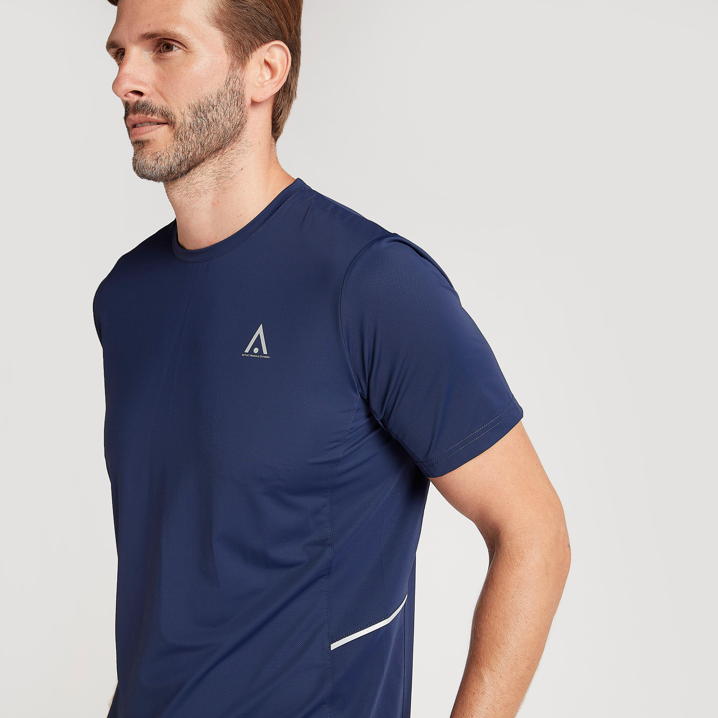 Solid Crew Neck T-shirt with Short Sleeves-men-clothing-sportswearandactivewear-tshirtsandpolos-image-5
