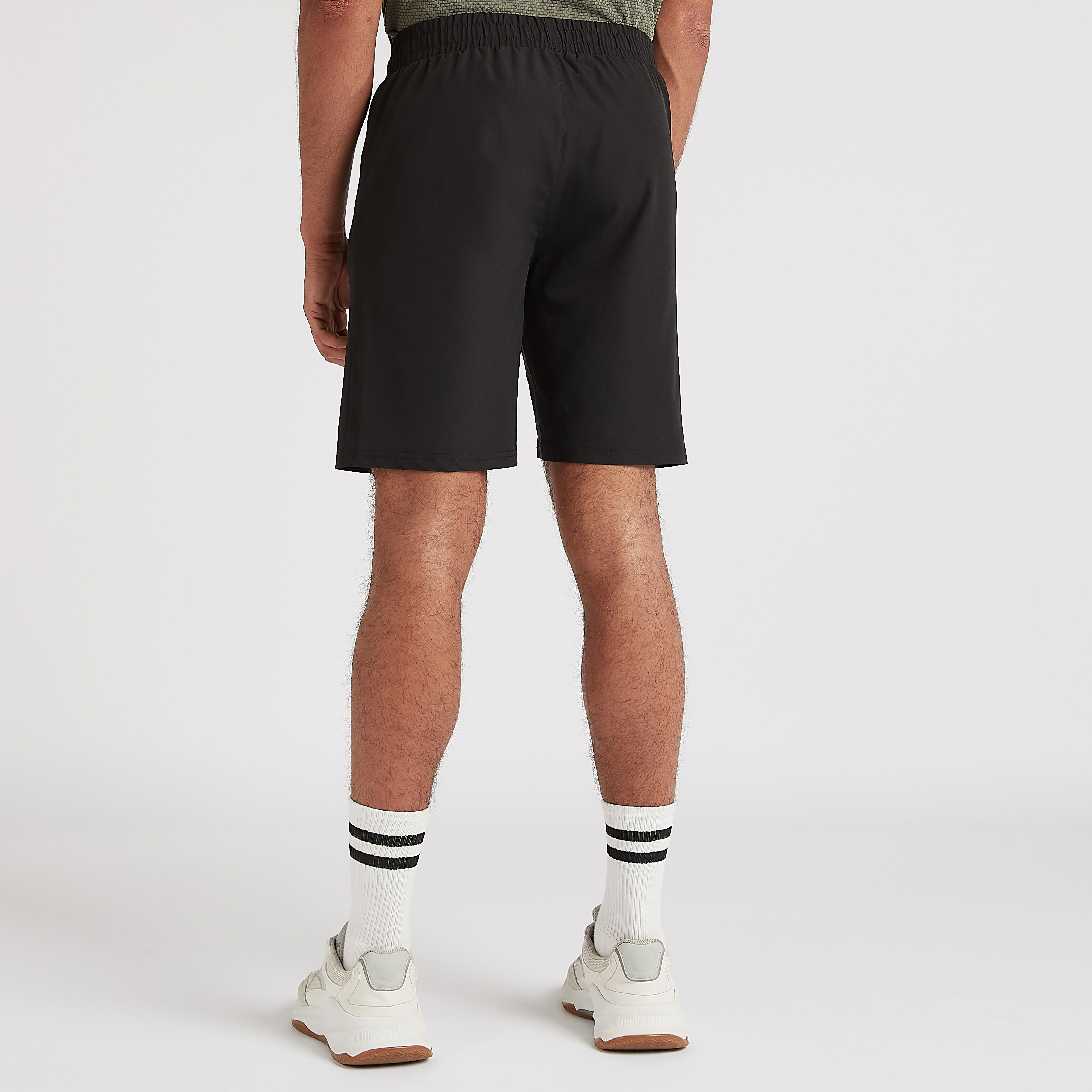 Solid Shorts with Drawstring Closure and Pockets-men-clothing-sportswearandactivewear-bottoms-image-1