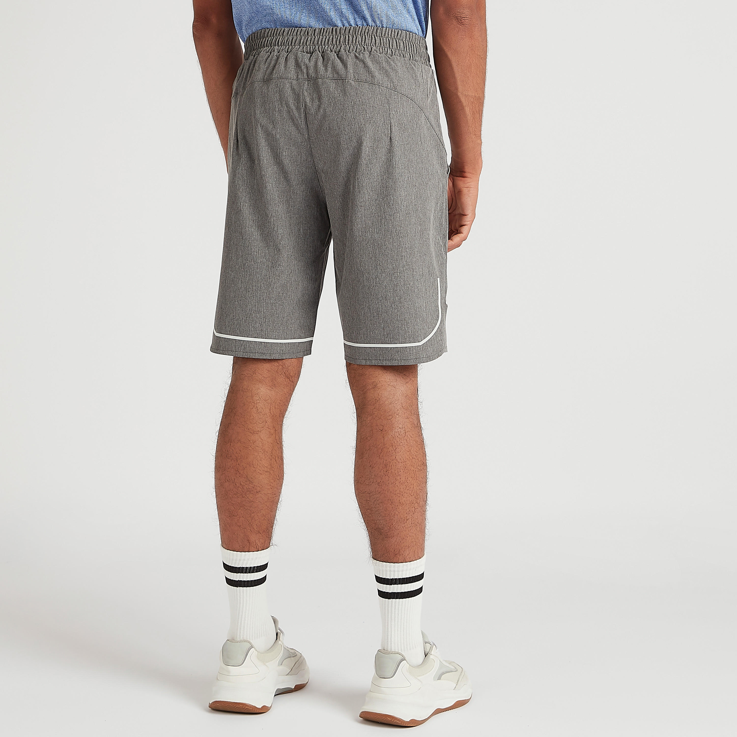 Solid Shorts with Semi-Elasticated Waistband and Pockets-men-clothing-sportswearandactivewear-bottoms-image-4
