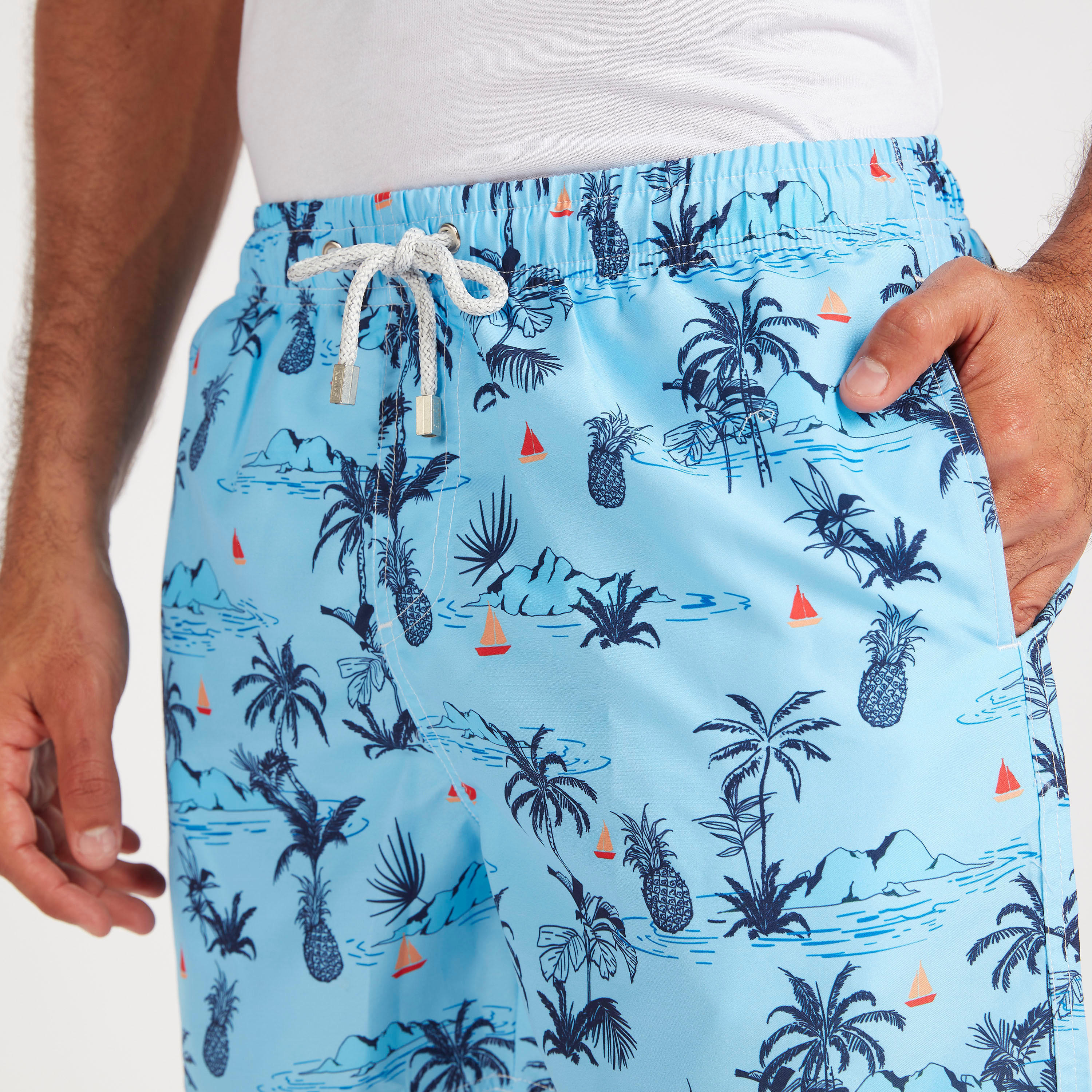 شورت سباحة برباط إغلاق وجيوب وطبعات-men-clothing-bottoms-shorts-image-2