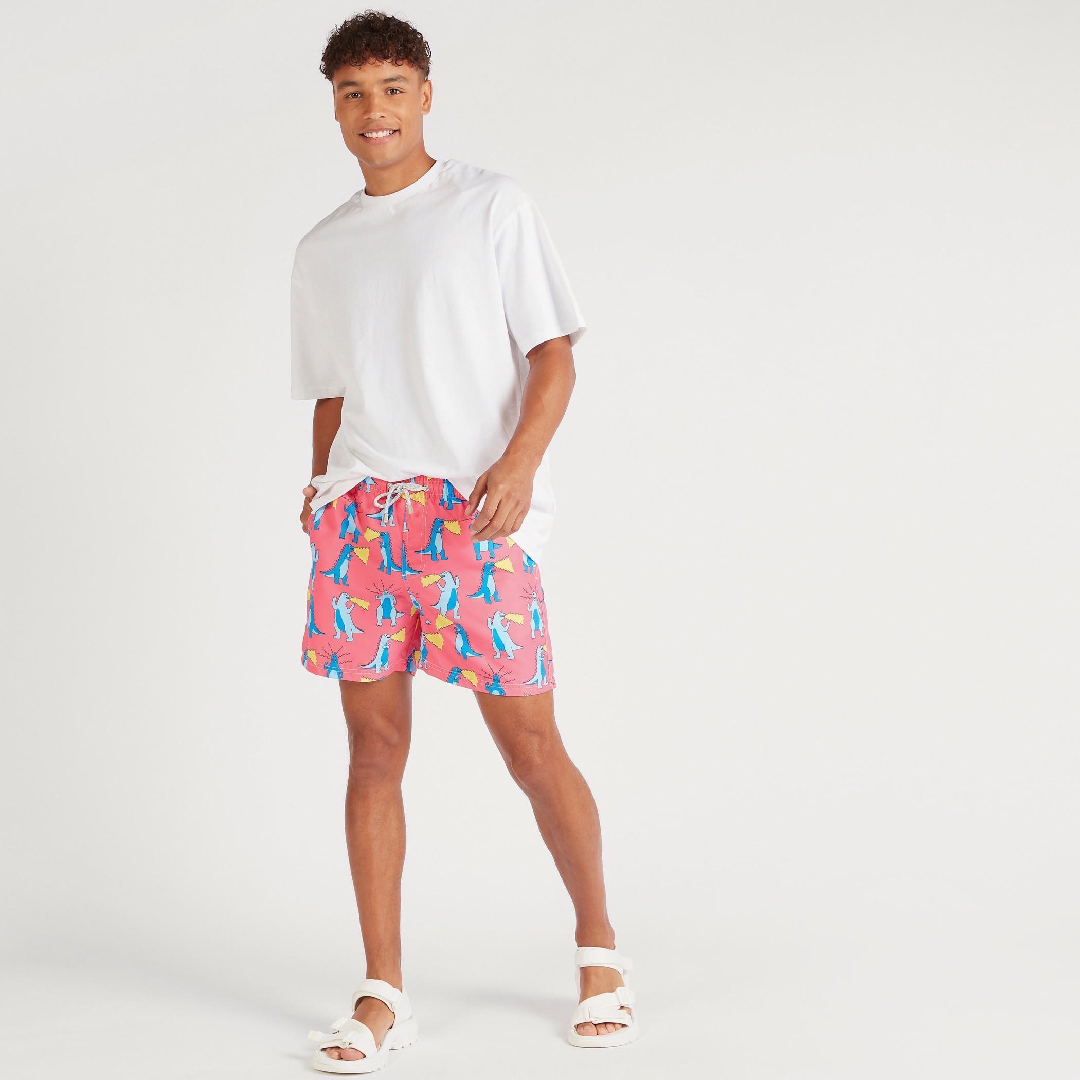 All Over Print Shorts with Drawstring Closure and Pockets-men-clothing-bottoms-shorts-image-2