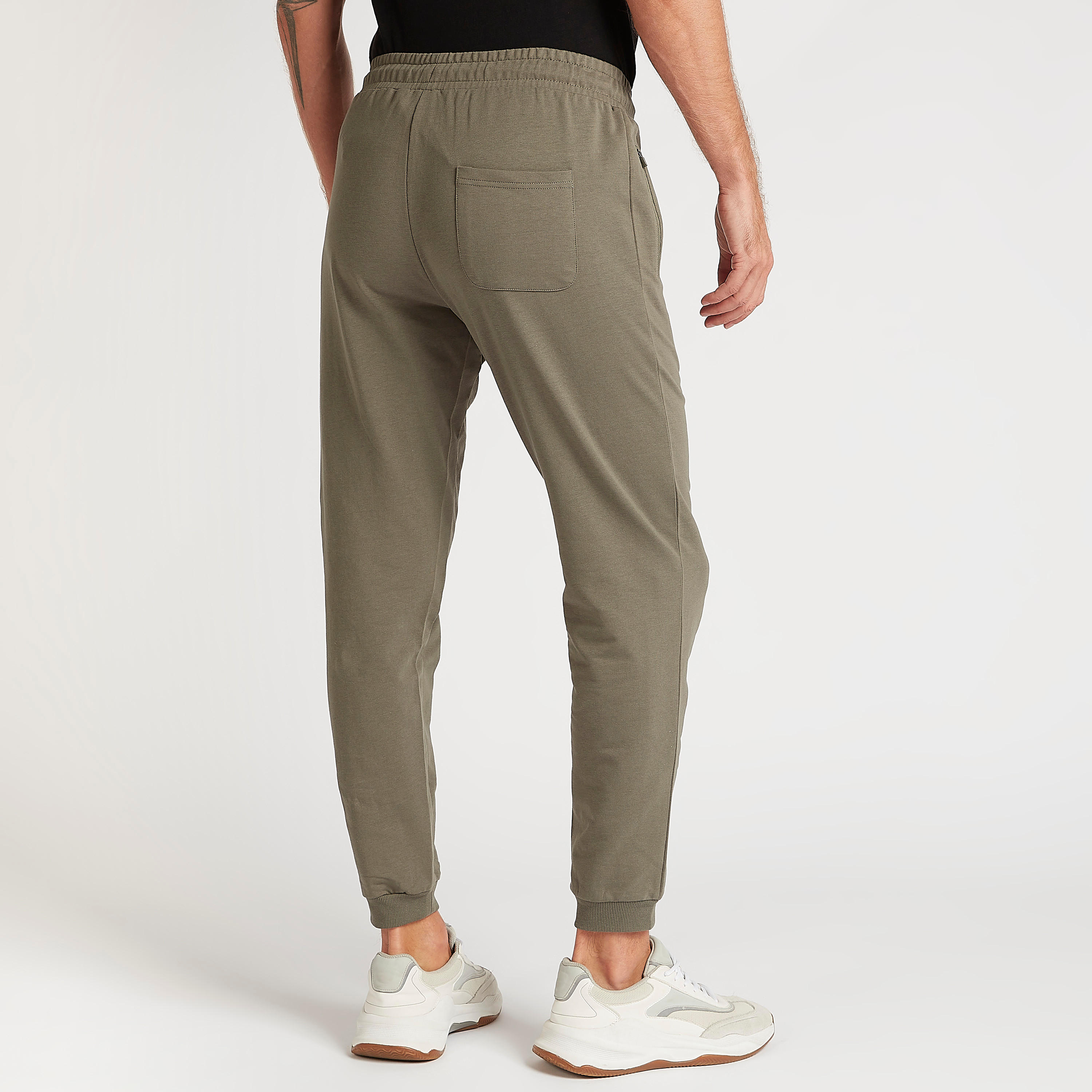 Solid Joggers with Zipped Pockets and Drawstring Waist-men-clothing-bottoms-joggers-image-4