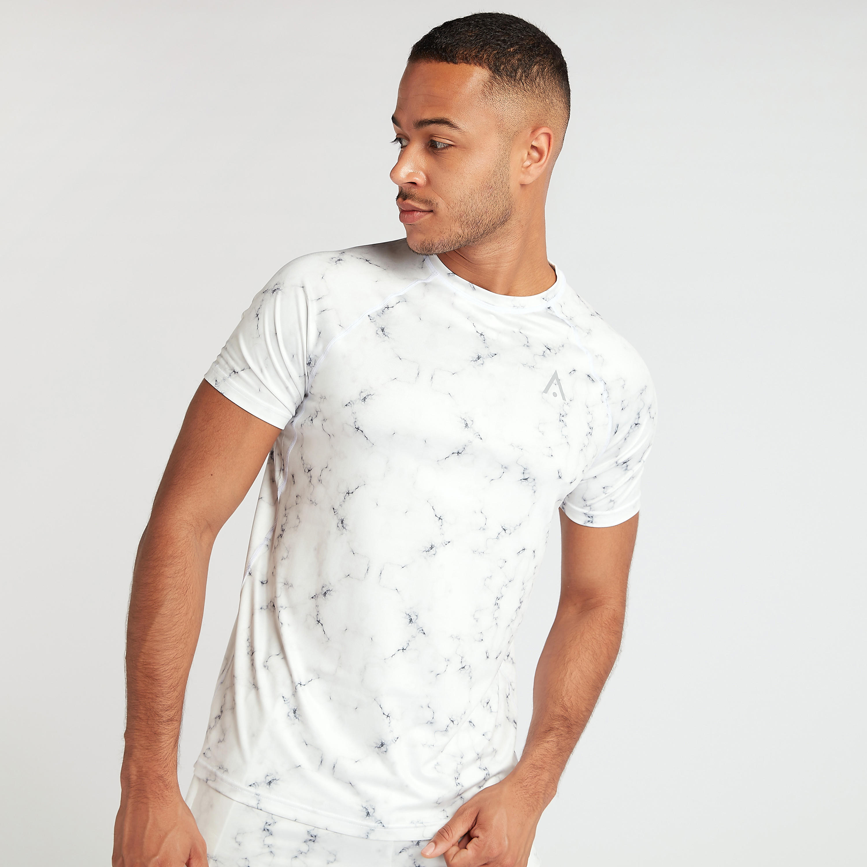 Printed Crew Neck T-shirt with Short Sleeves-men-clothing-sportswearandactivewear-tshirtsandpolos-image-1