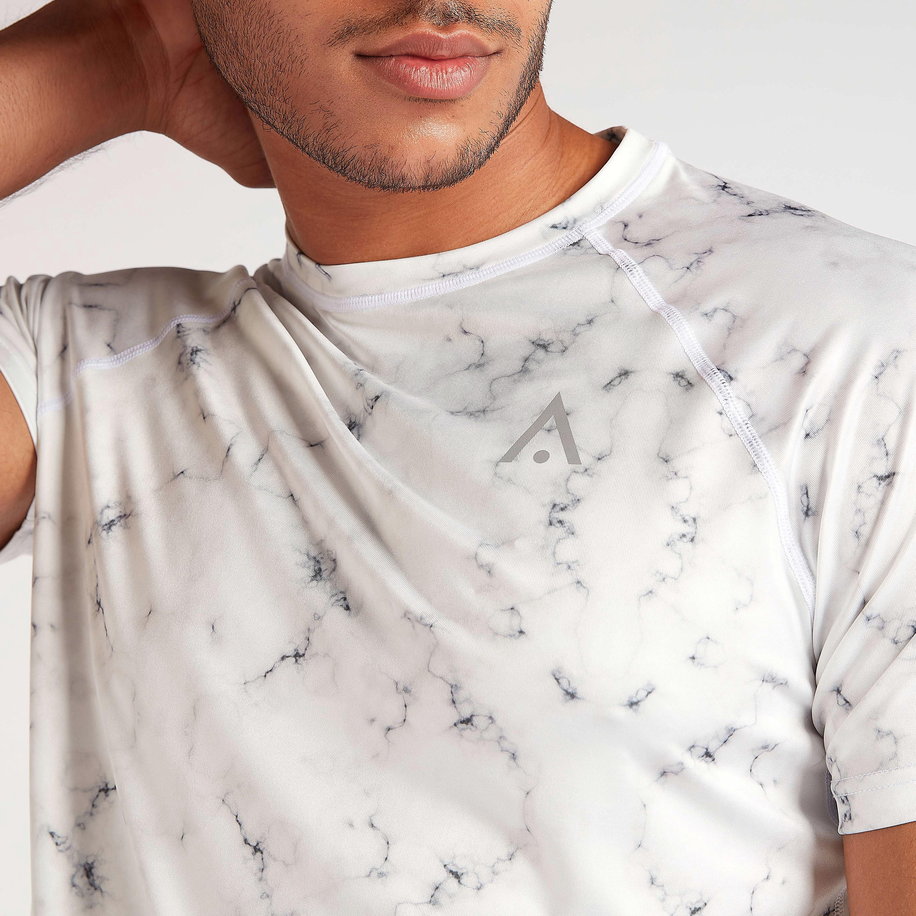 Printed Crew Neck T-shirt with Short Sleeves-men-clothing-sportswearandactivewear-tshirtsandpolos-image-3