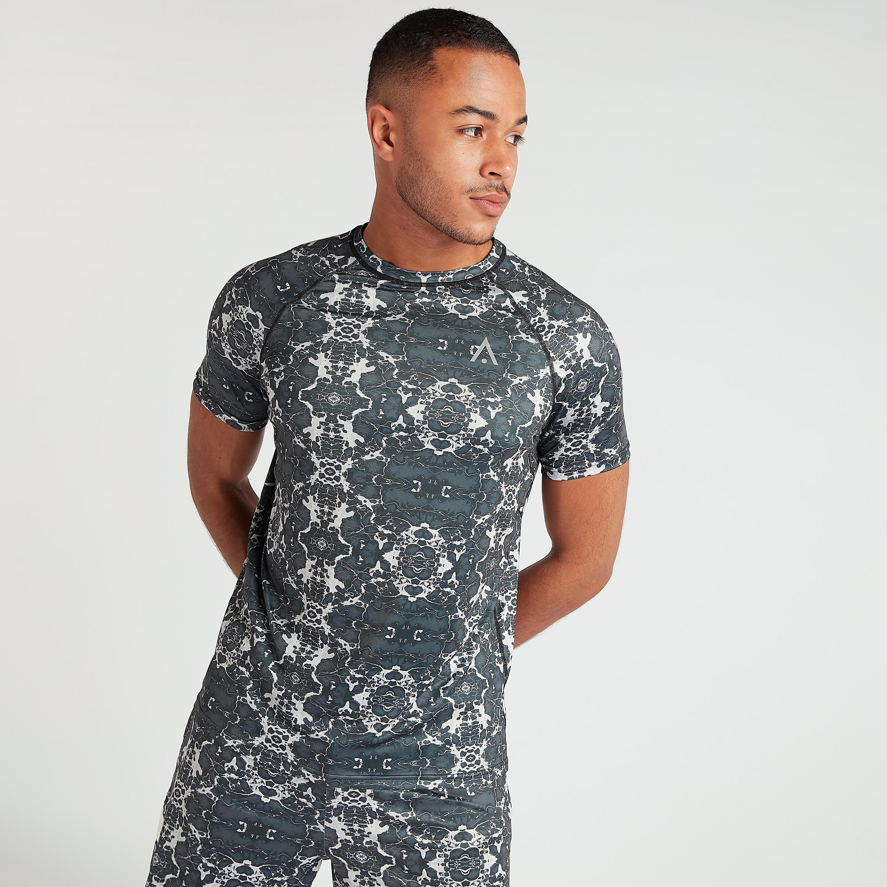 Printed Crew Neck T-shirt with Short Sleeves-men-clothing-sportswearandactivewear-tshirtsandpolos-image-6