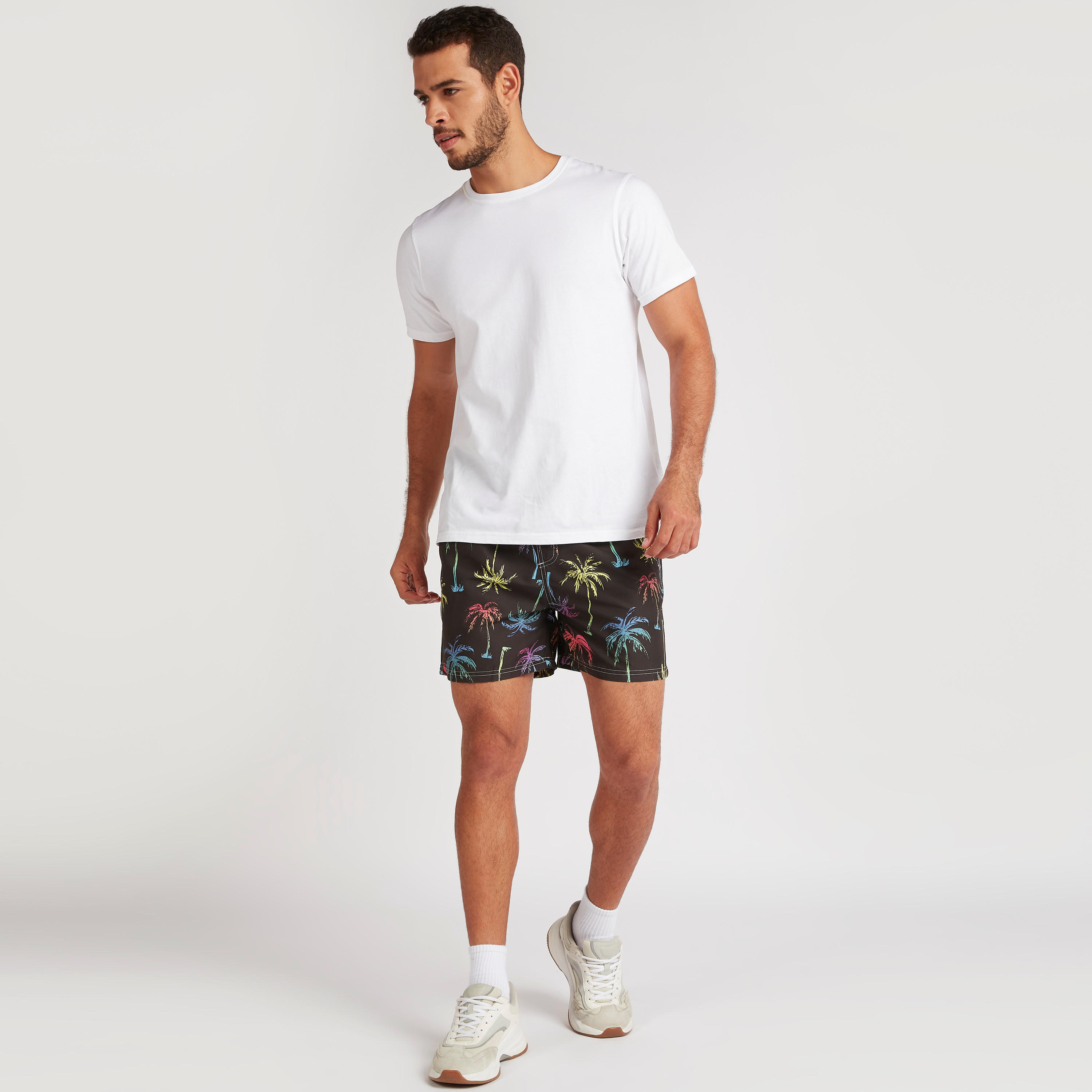 Printed Shorts with Drawstring Closure and Pockets-men-clothing-bottoms-shorts-image-2
