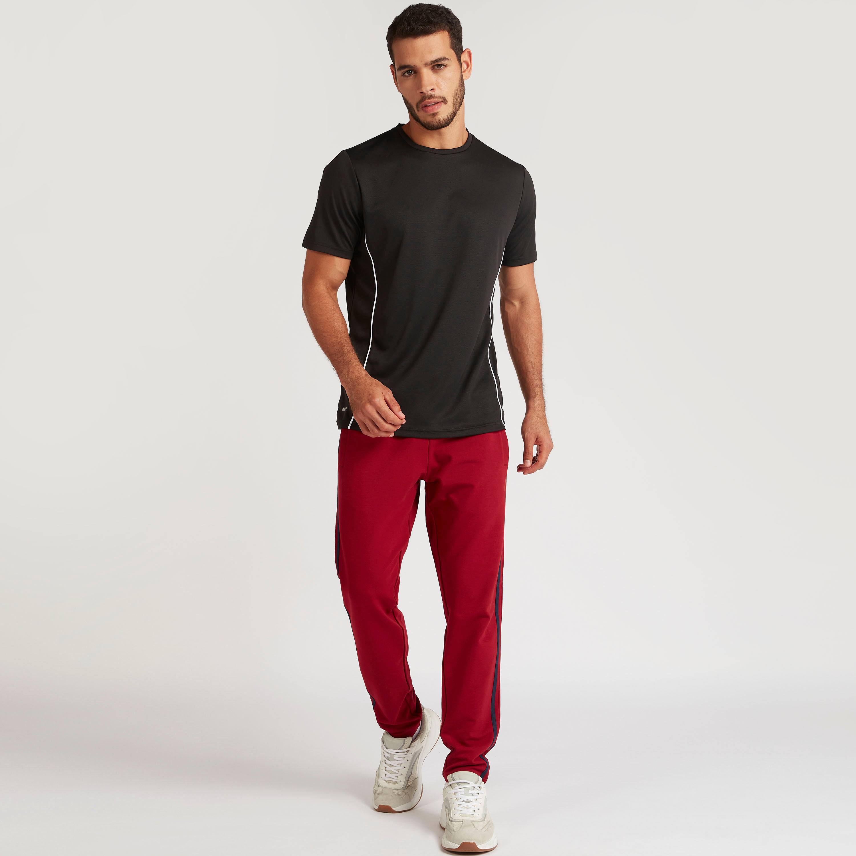 بنطلون رياضي سادة مخطط برباط إغلاق-men-clothing-sportswearandactivewear-bottoms-image-3
