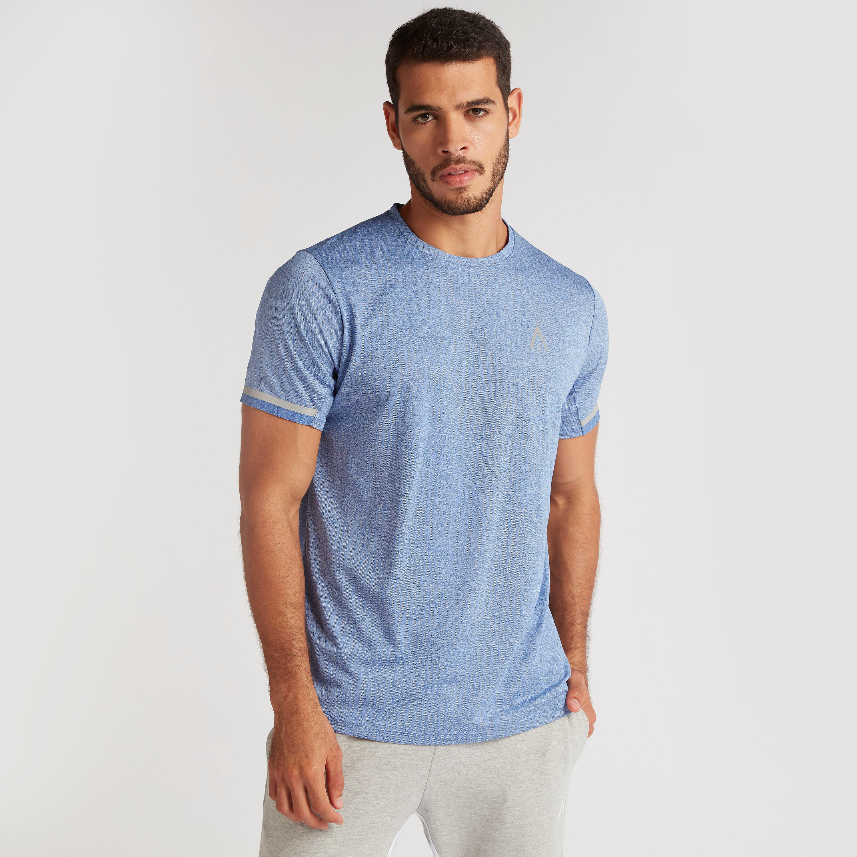 Logo Printed T-shirt with Crew Neck and Short Sleeves-men-clothing-sportswearandactivewear-tshirtsandpolos-image-1
