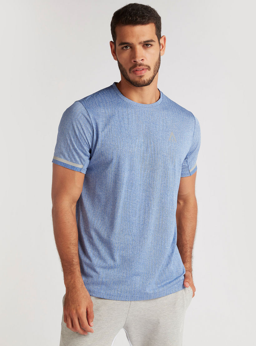Logo Printed T-shirt with Crew Neck and Short Sleeves-men-clothing-sportswearandactivewear-tshirtsandpolos-image-1