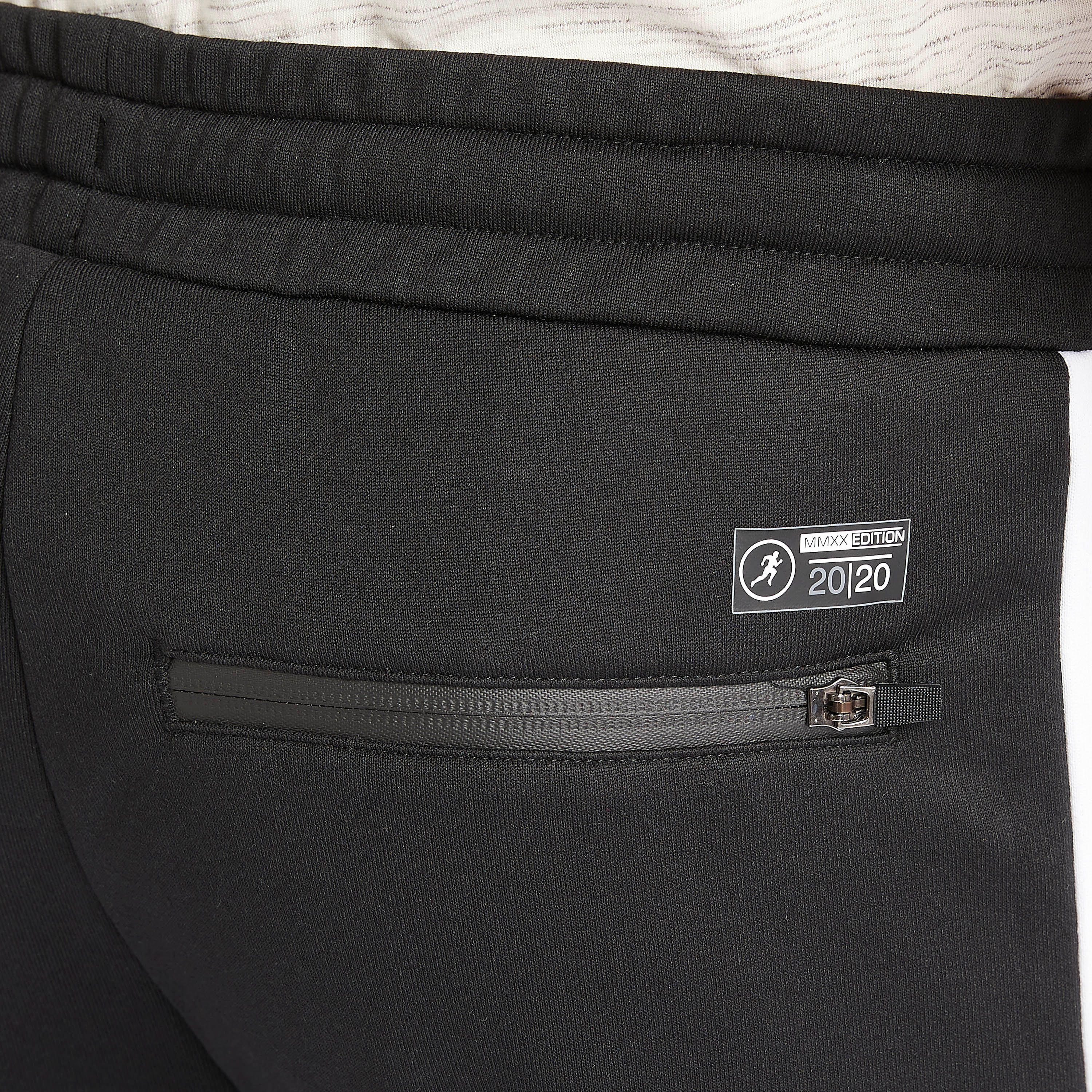 بنطلون رياضي سادة بتفاصيل شريطة ورباط إغلاق وطبعات-men-clothing-sportswearandactivewear-bottoms-image-1