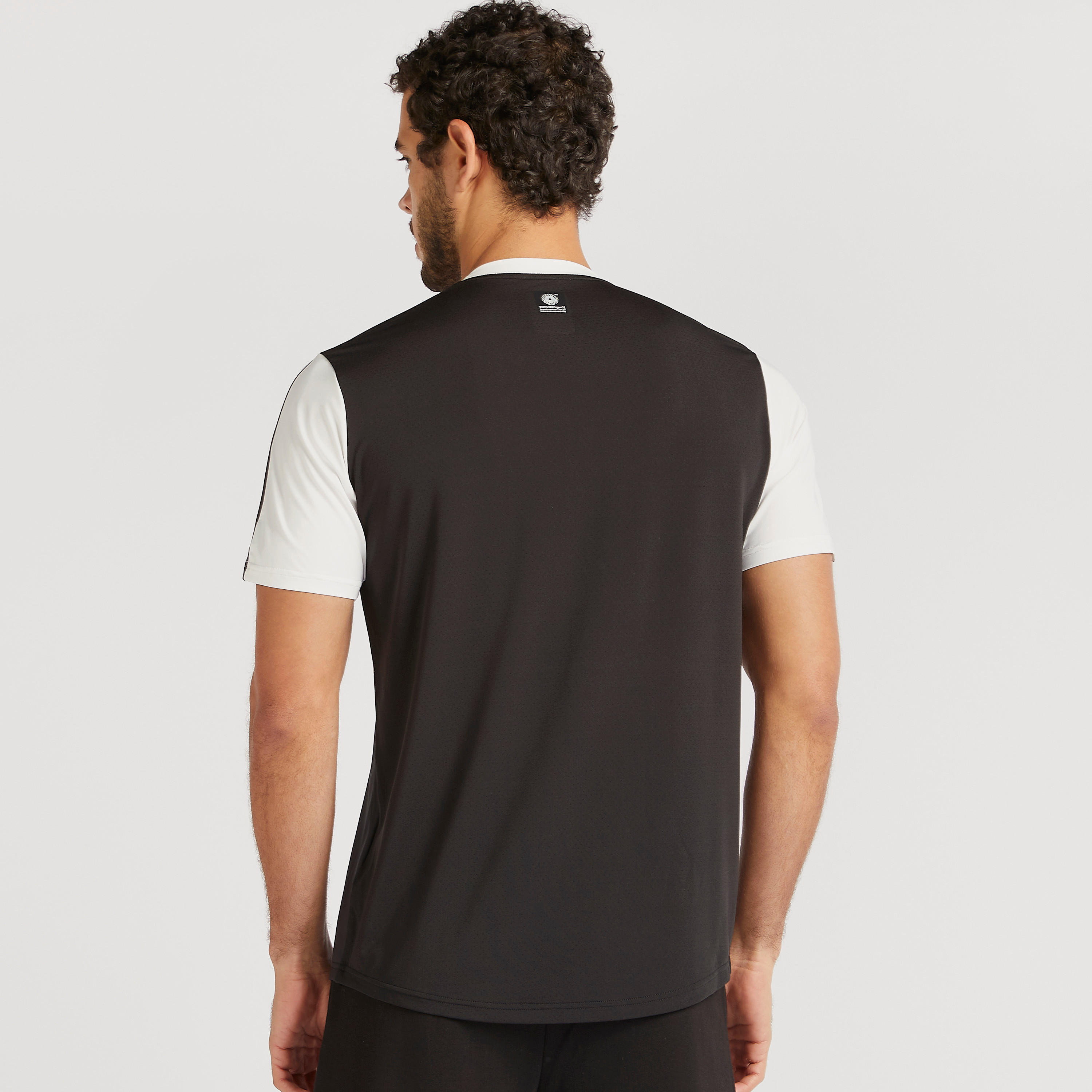 Colourblocked Crew Neck T-shirt with Short Sleeves-men-clothing-sportswearandactivewear-tshirtsandpolos-image-4