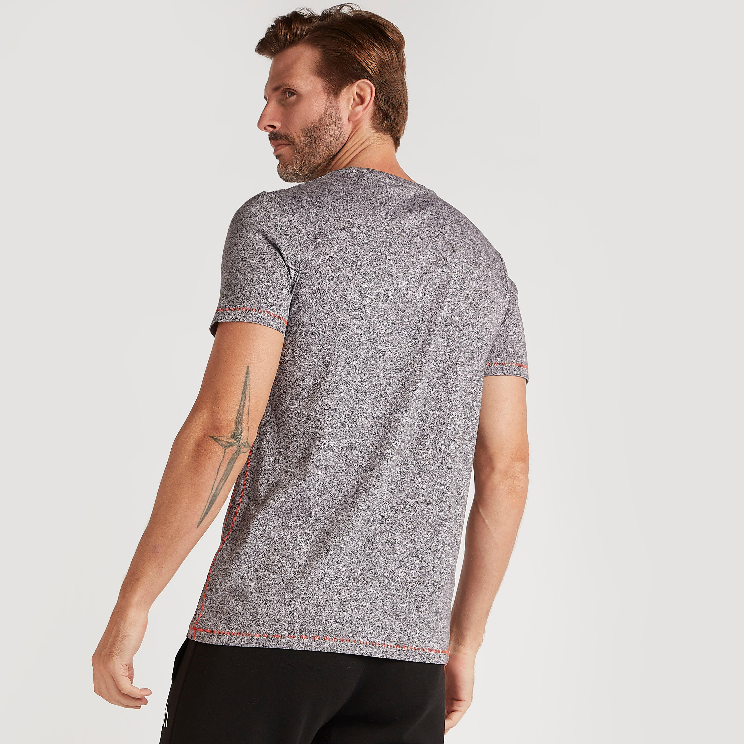 Graphic Print Crew Neck T-shirt with Short Sleeves-men-clothing-sportswearandactivewear-tshirtsandpolos-image-4