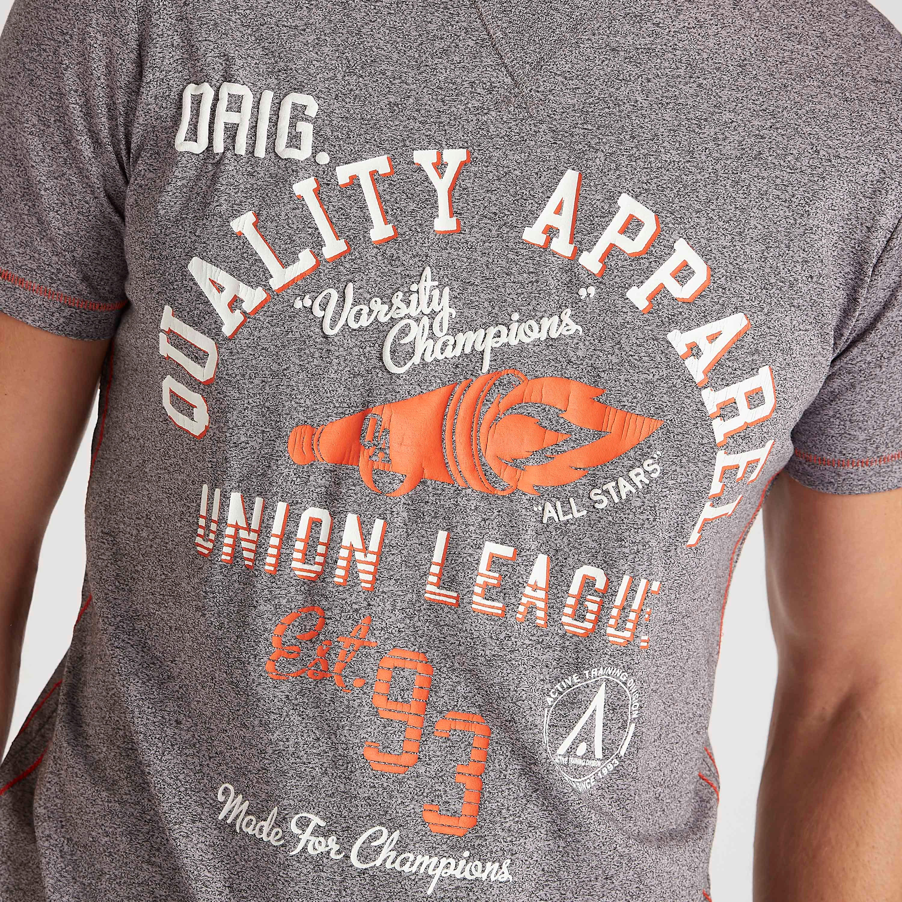 Graphic Print Crew Neck T-shirt with Short Sleeves-men-clothing-sportswearandactivewear-tshirtsandpolos-image-6
