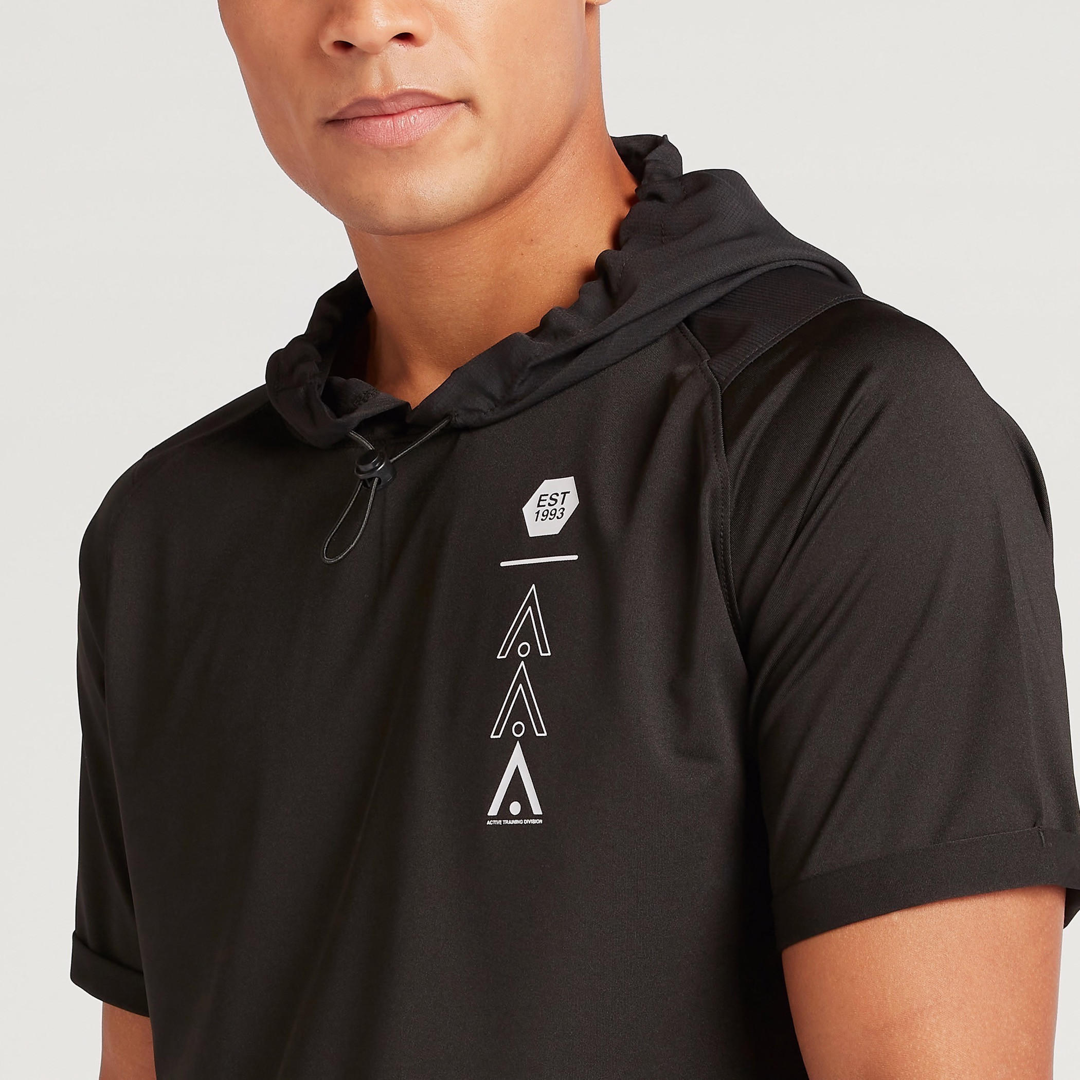 Printed Hooded T-shirt with Short Sleeves-men-clothing-sportswearandactivewear-tshirtsandpolos-image-3
