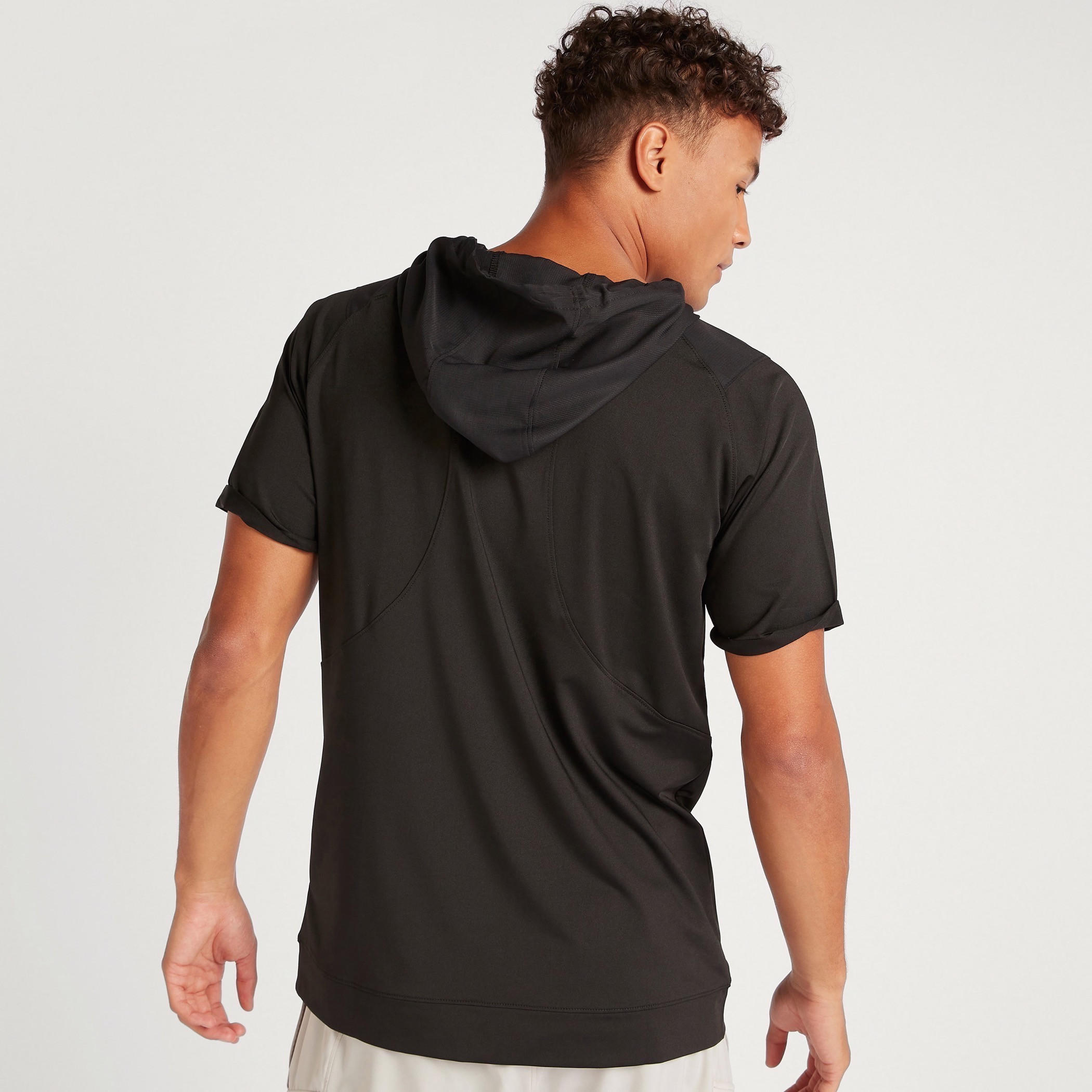 Printed Hooded T-shirt with Short Sleeves-men-clothing-sportswearandactivewear-tshirtsandpolos-image-4