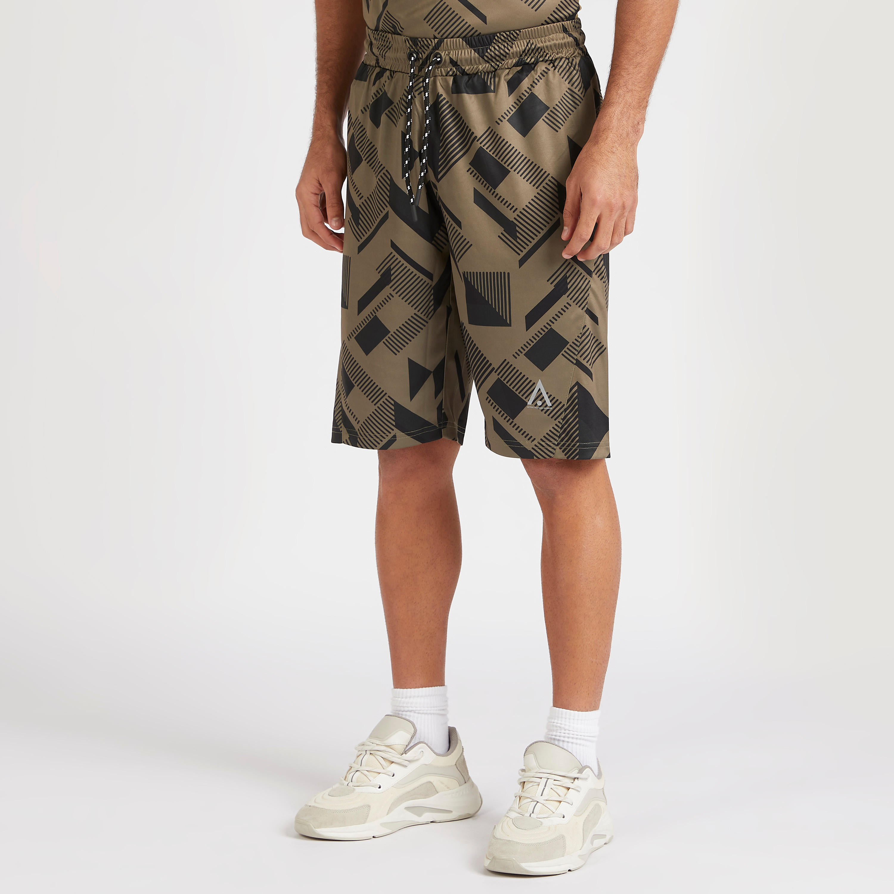 Printed Shorts with Drawstring Closure-men-clothing-sportswearandactivewear-bottoms-image-1