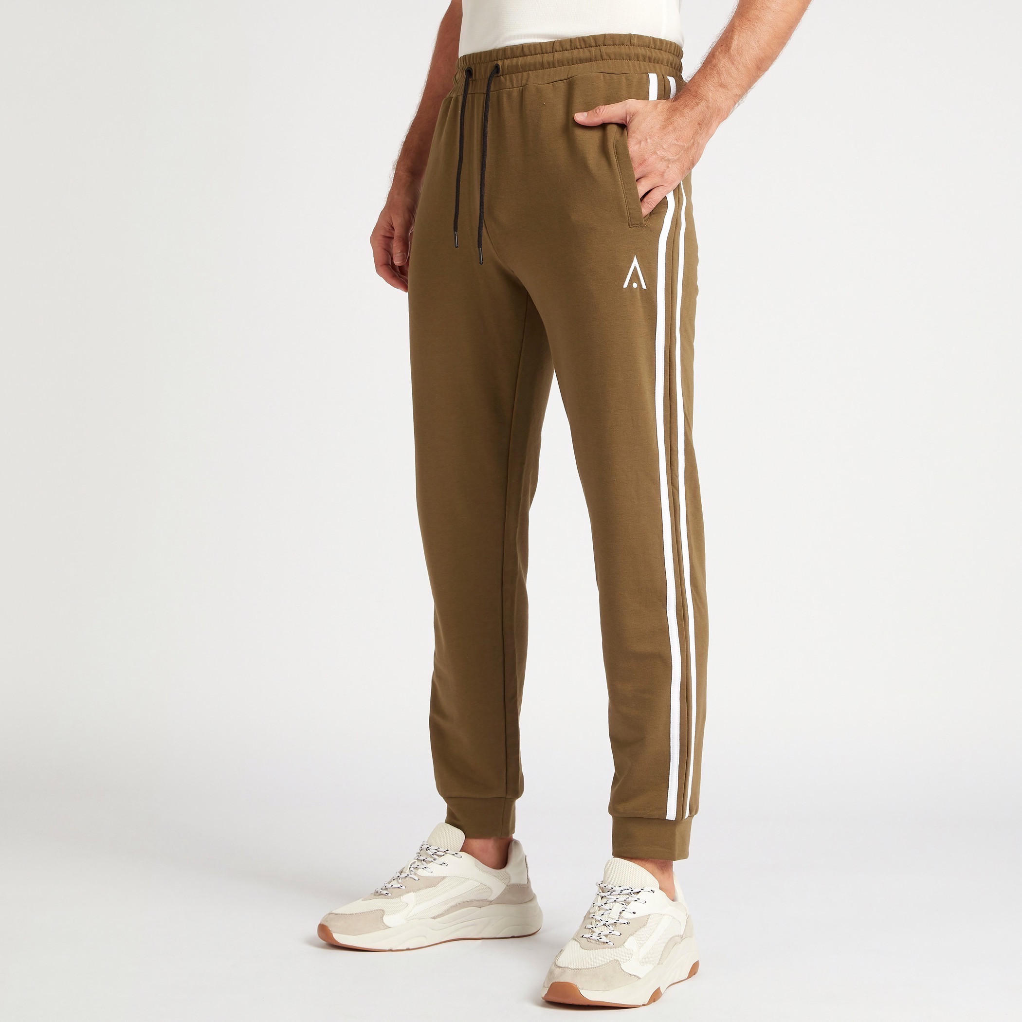 Solid Track Pants with Drawstring Closure and Pockets-men-clothing-sportswearandactivewear-bottoms-image-1