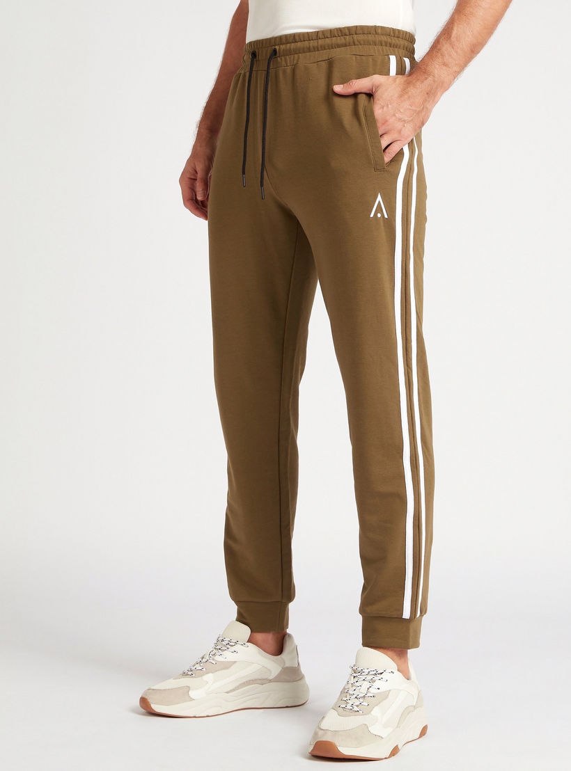Solid Track Pants with Drawstring Closure and Pockets-men-clothing-sportswearandactivewear-bottoms-image-1