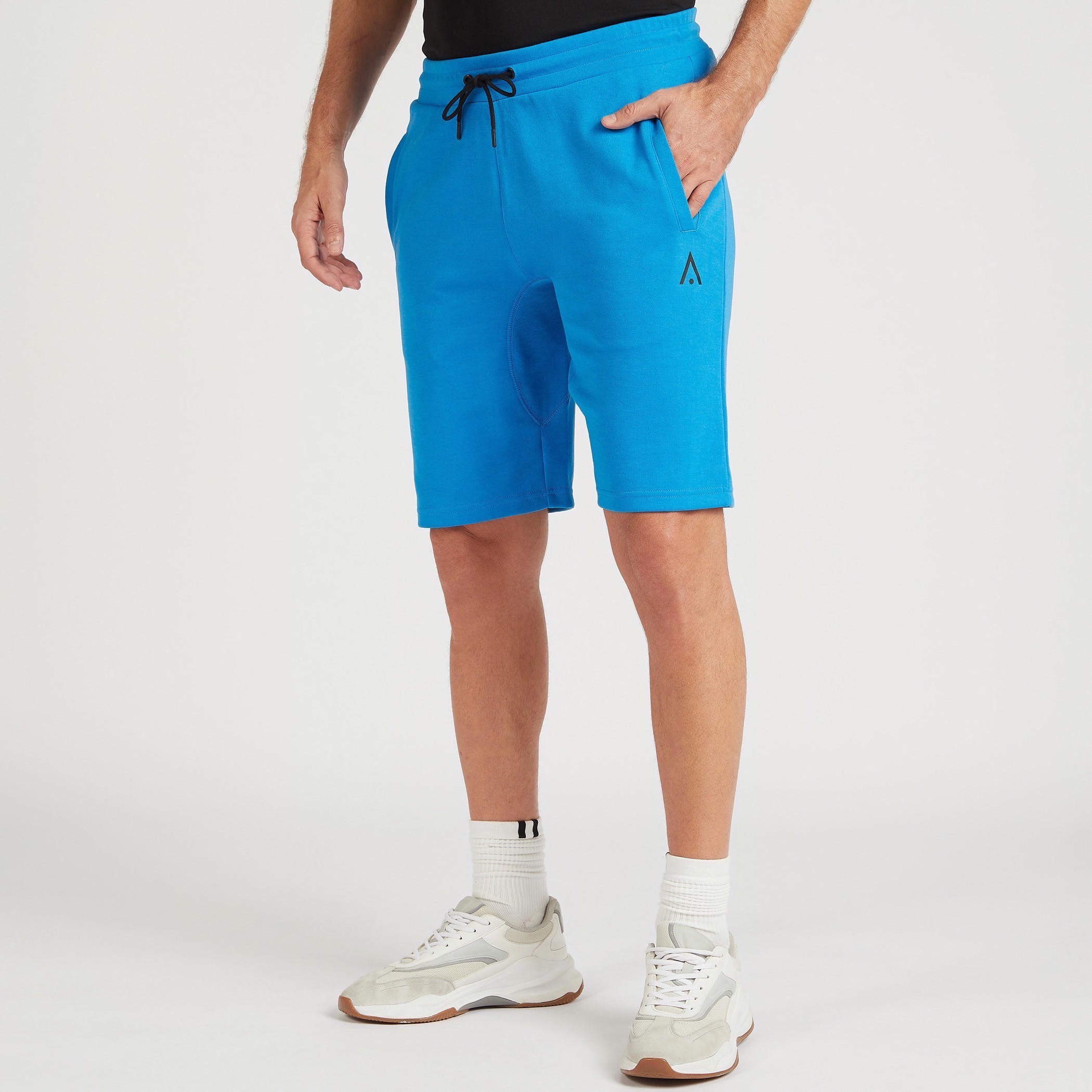 Solid Shorts with Drawstring Closure and Pockets-men-clothing-sportswearandactivewear-bottoms-image-1