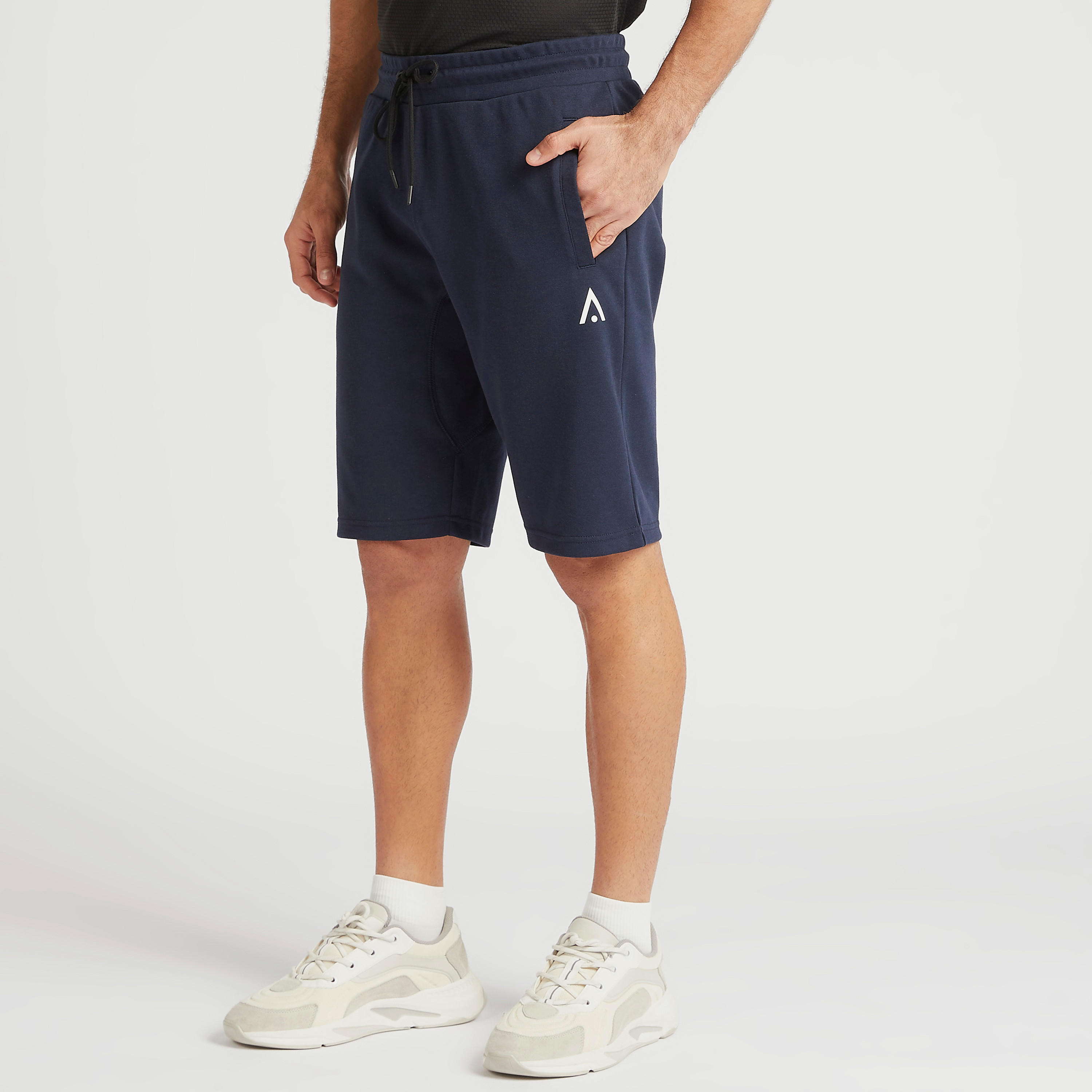 Solid Shorts with Drawstring Closure and Pockets-men-clothing-sportswearandactivewear-bottoms-image-1