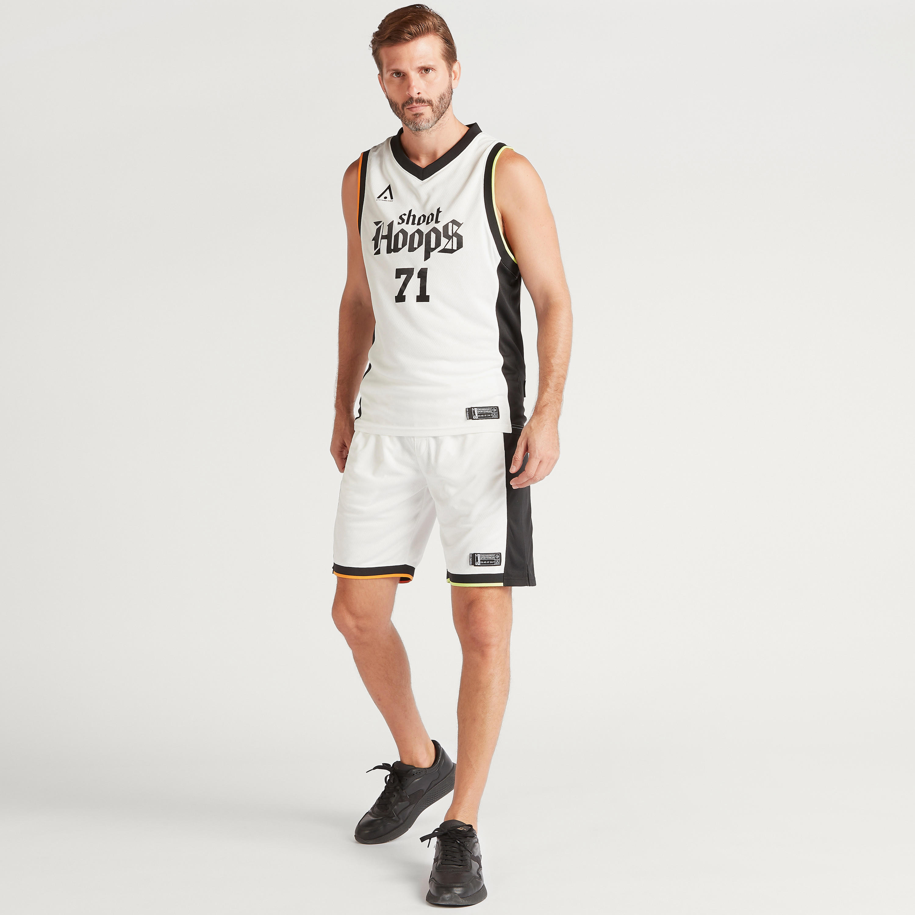 Solid Tape Detail Shorts with Drawstring Closure and Pockets-men-clothing-sportswearandactivewear-bottoms-image-2