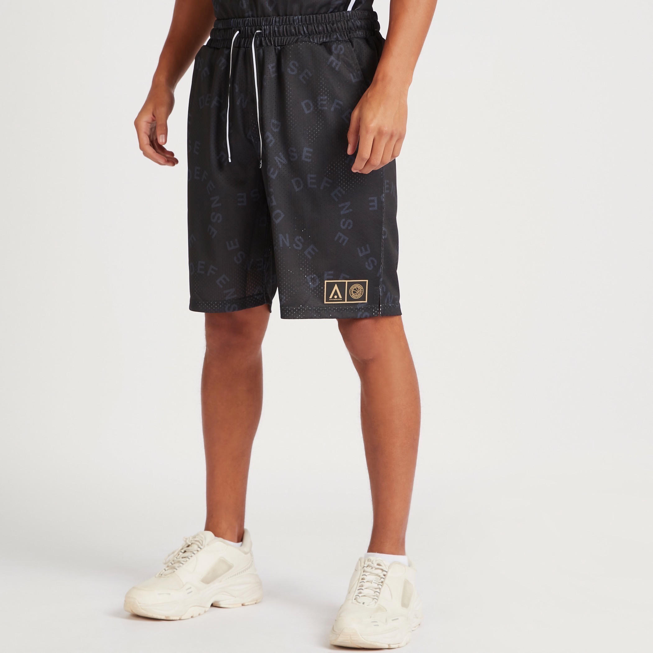 Printed Shorts with Pockets and Drawstring Closure-men-clothing-sportswearandactivewear-bottoms-image-1