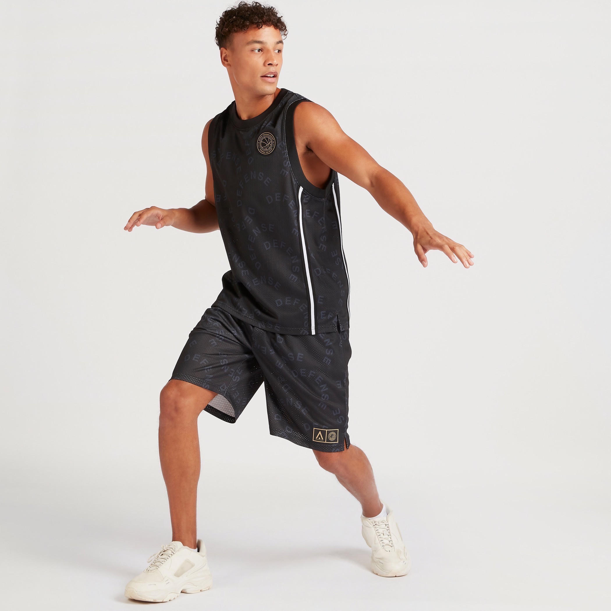 Printed Shorts with Pockets and Drawstring Closure-men-clothing-sportswearandactivewear-bottoms-image-2