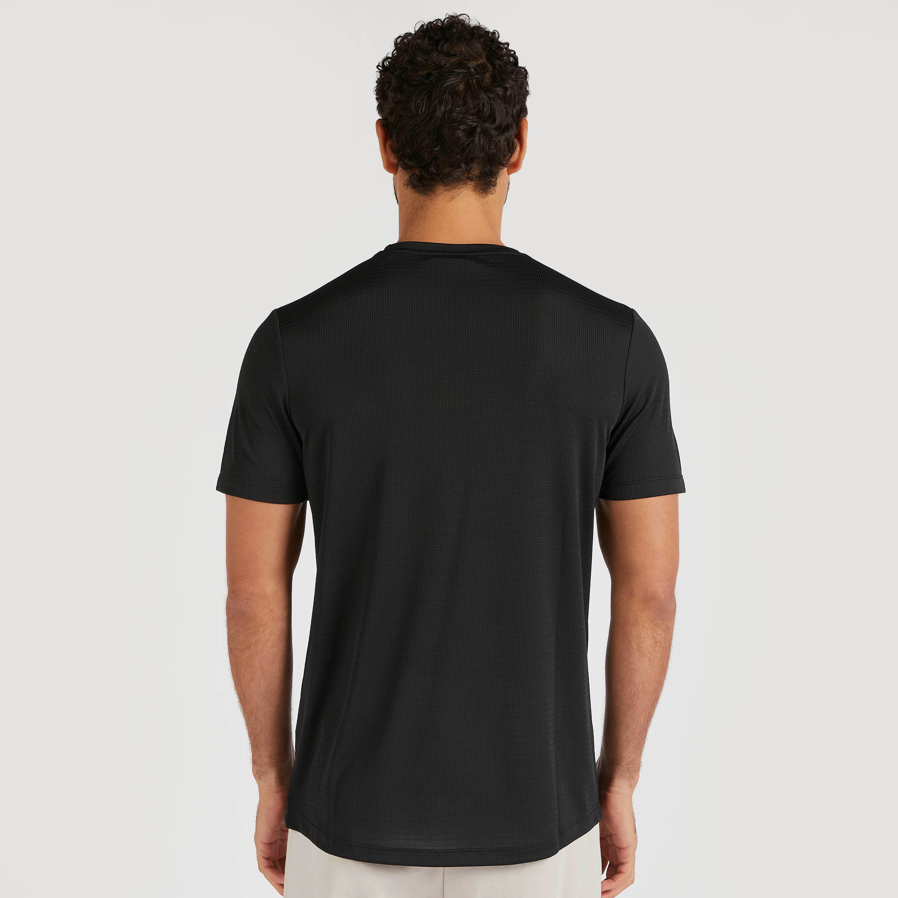 Textured Crew Neck T-shirt with Short Sleeves-men-clothing-sportswearandactivewear-tshirtsandpolos-image-4