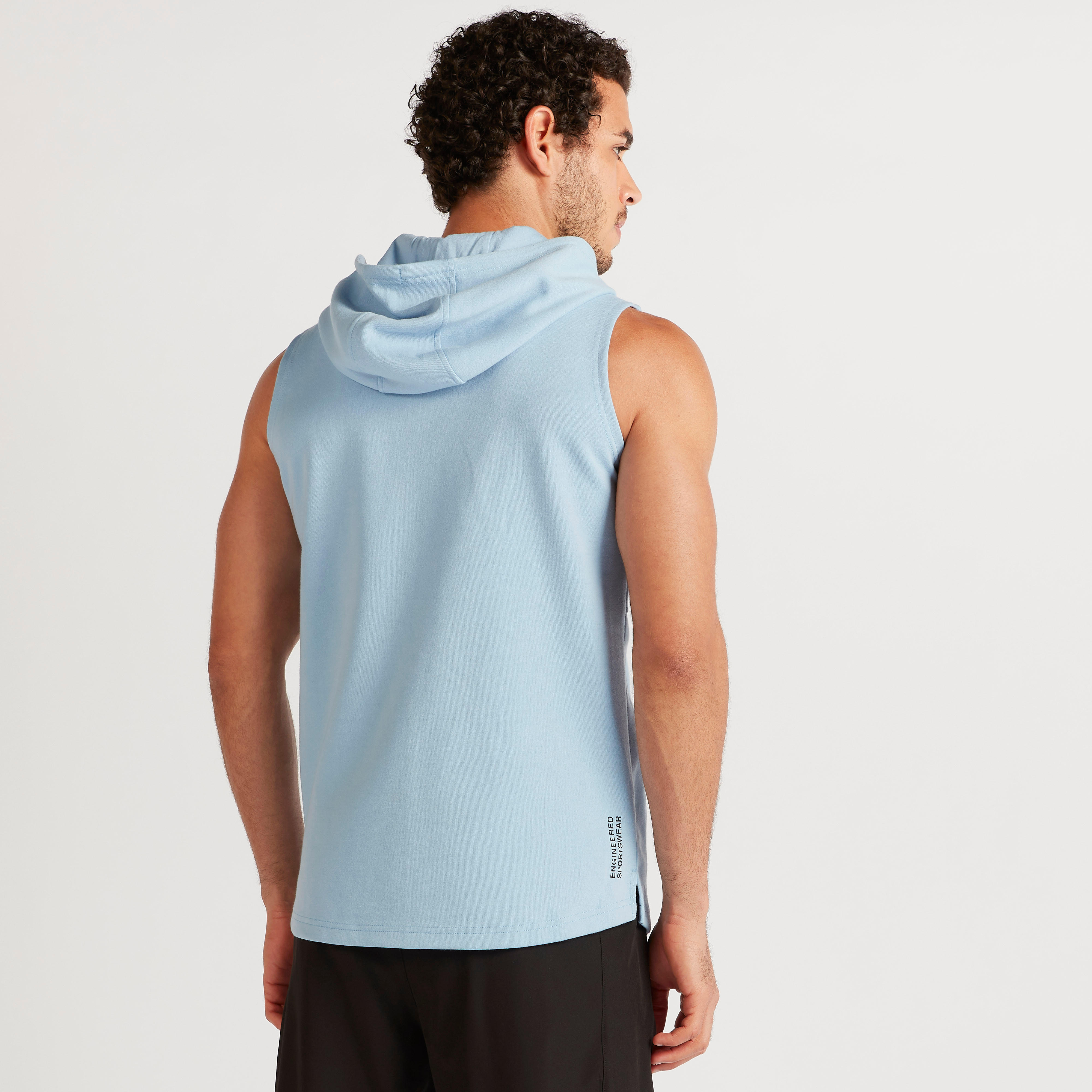 Solid Sleeveless Zip Through Hoodie with Pockets-men-winterwear-hoodiesandsweatshirts-image-4