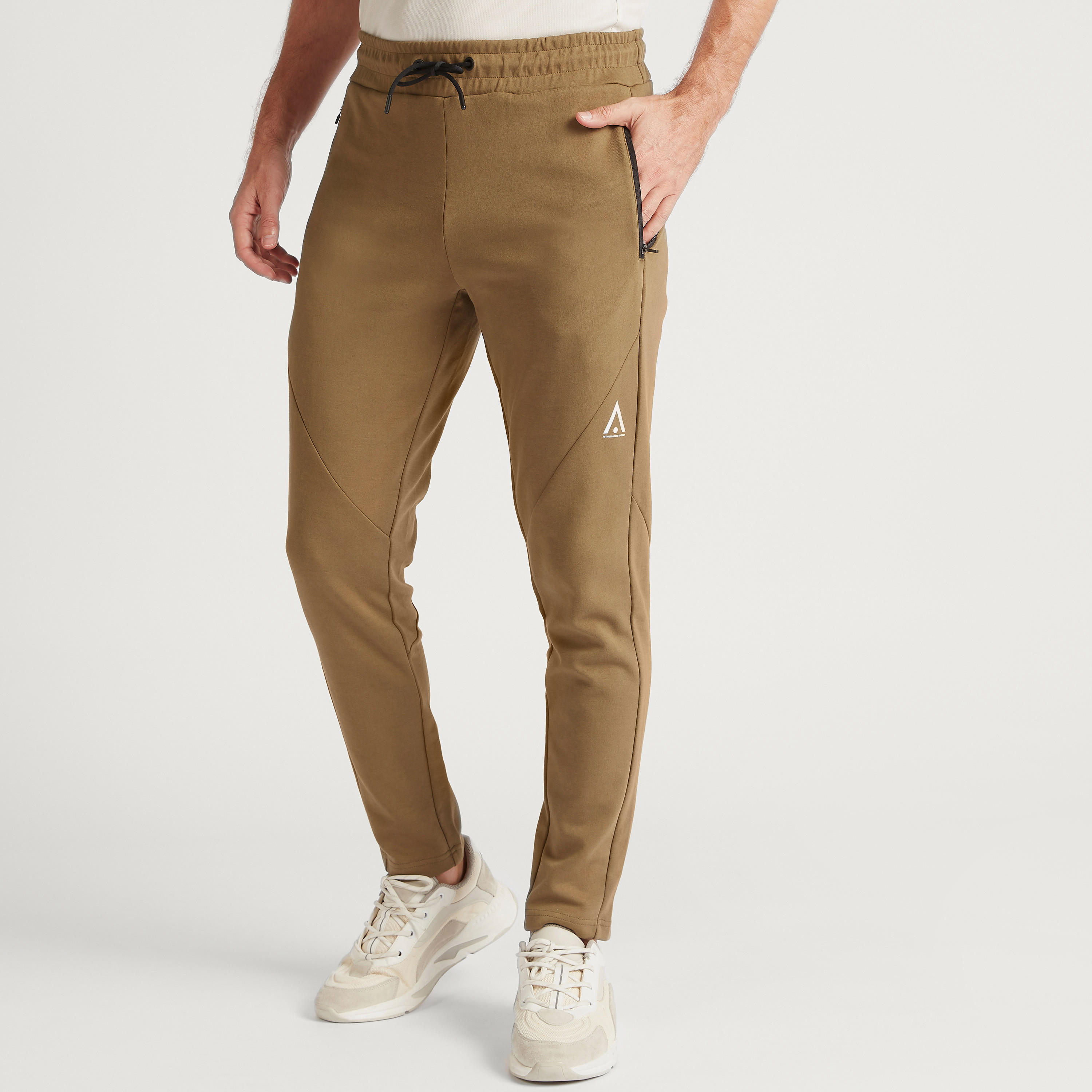بنطلون رياضي سادة مخطط برباط إغلاق-men-clothing-sportswearandactivewear-bottoms-image-4