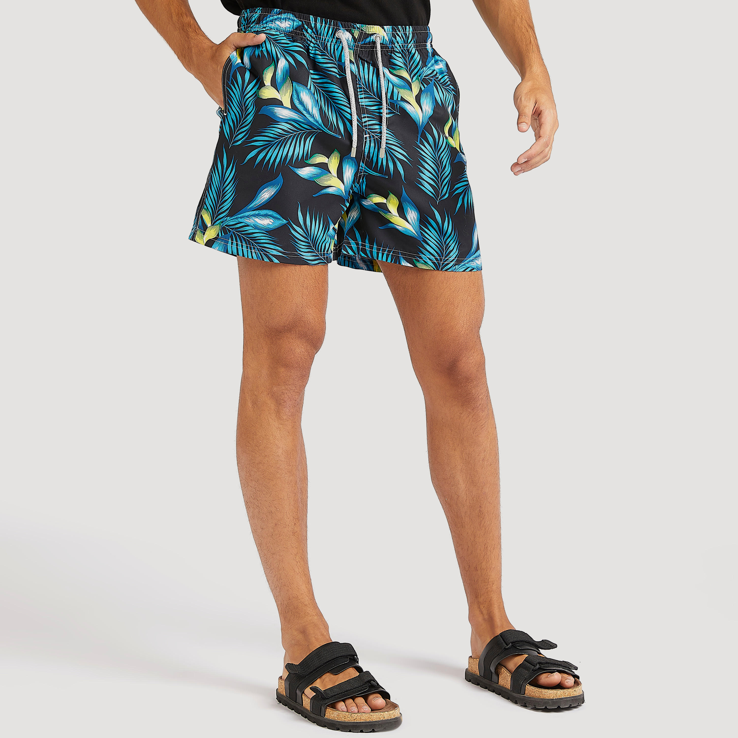 شورت برباط إغلاق وجيوب وطبعات استوائية-men-clothing-bottoms-shorts-image-4