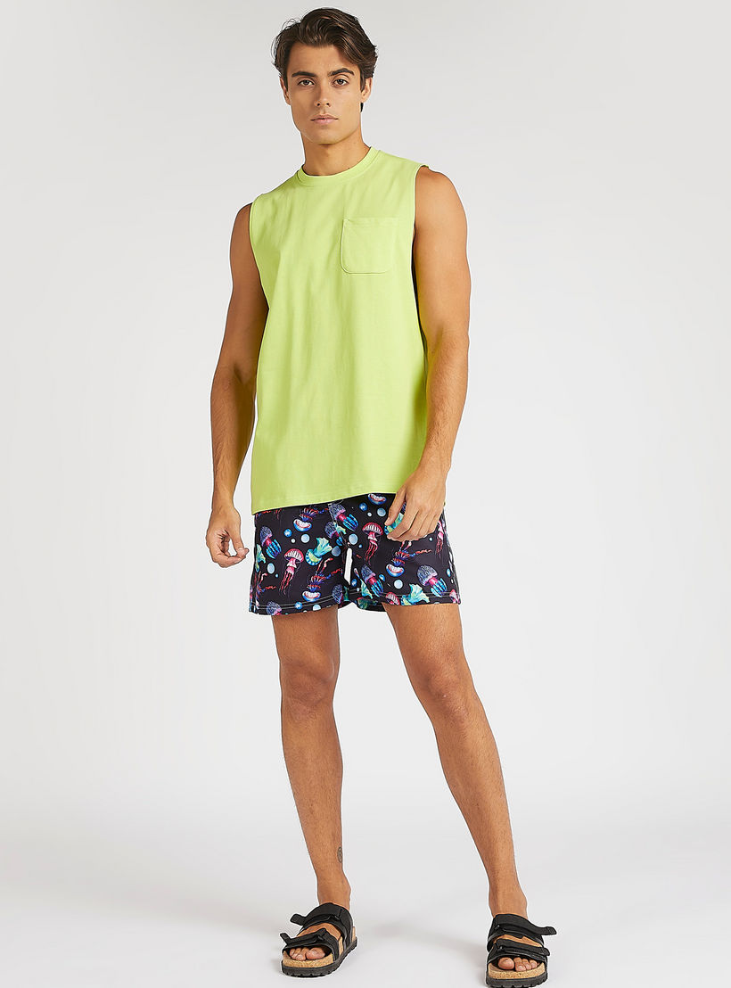 All-Over Print Shorts with Drawstring Closure and Pockets-men-clothing-bottoms-shorts-image-2